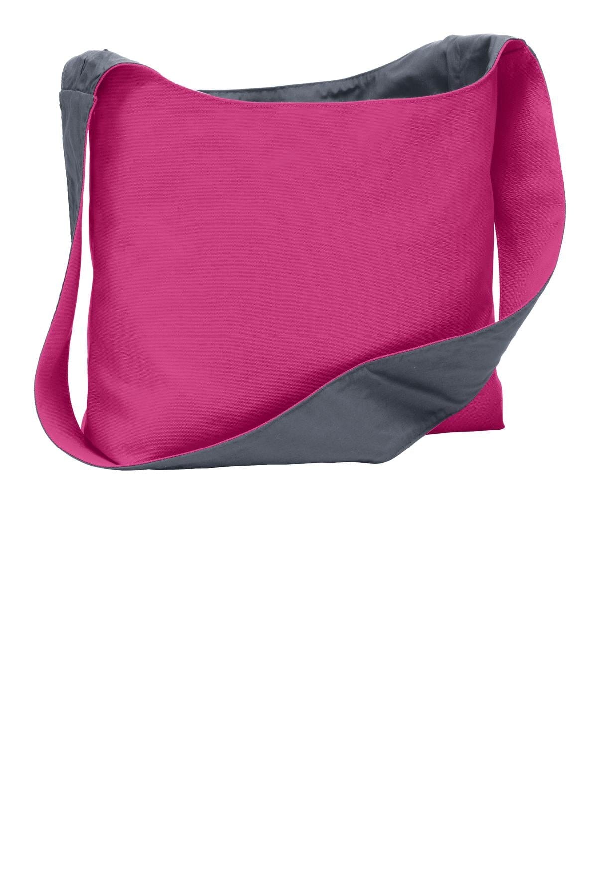 Port Authority Bags OSFA / Tropical Pink/ Charcoal Port Authority ®  Cotton Canvas Sling Bag. BG405