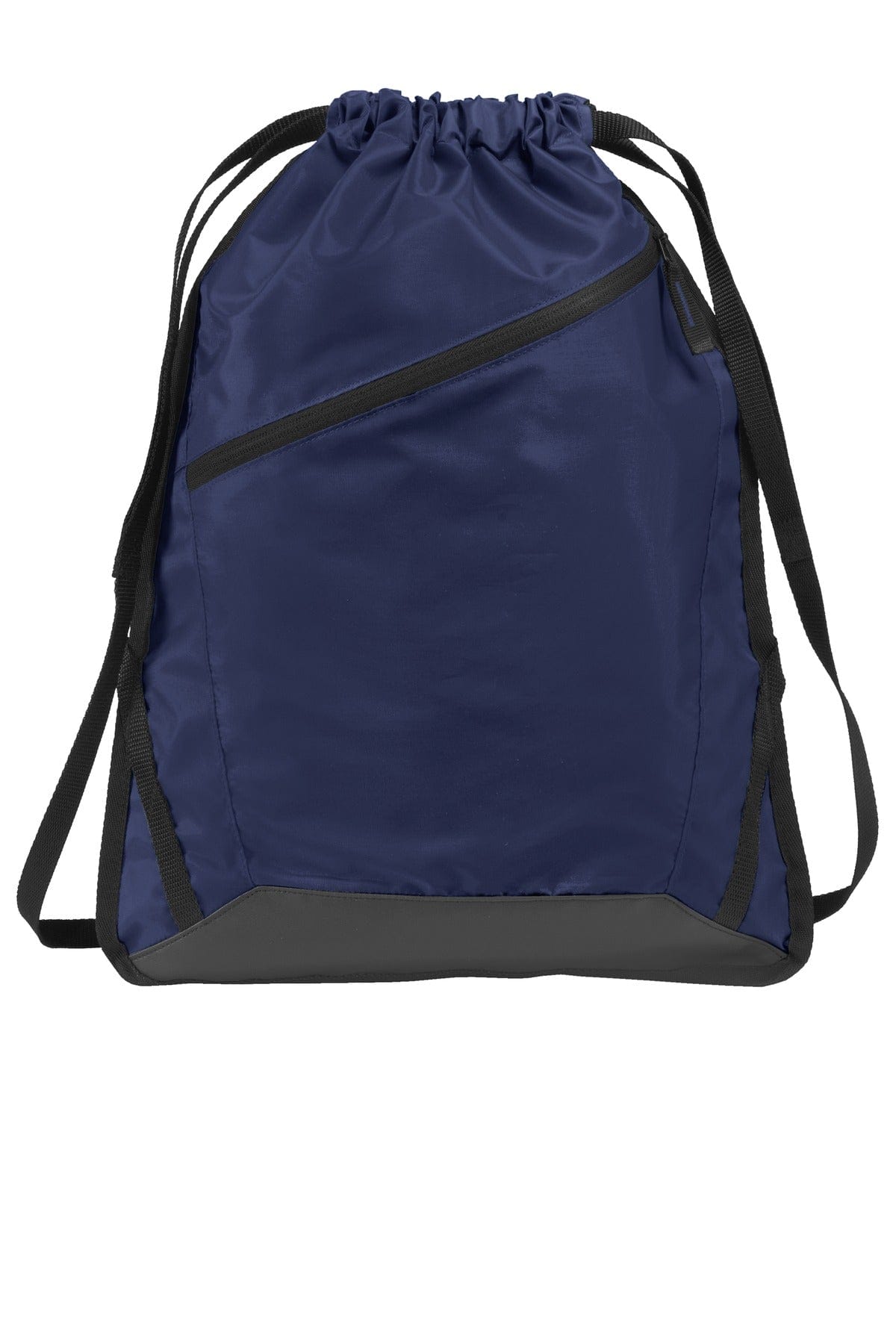 Port Authority Bags OSFA / True Navy/ Black Port Authority Zip-It Cinch Pack. BG616