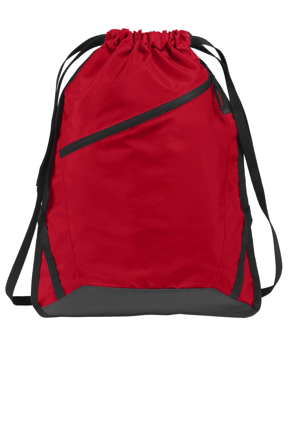Port Authority Bags OSFA / True Red/ Black Port Authority Zip-It Cinch Pack. BG616