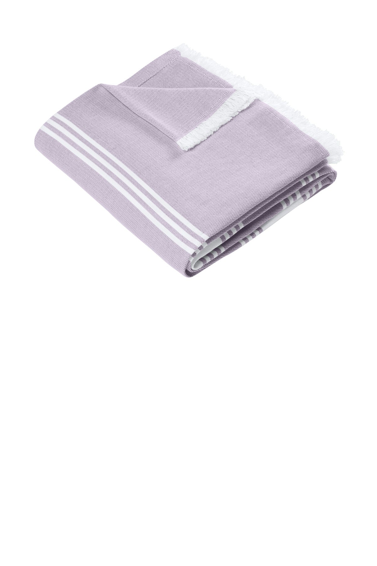 Port Authority Beach Throw BP91 in Dusky Orchid/ White