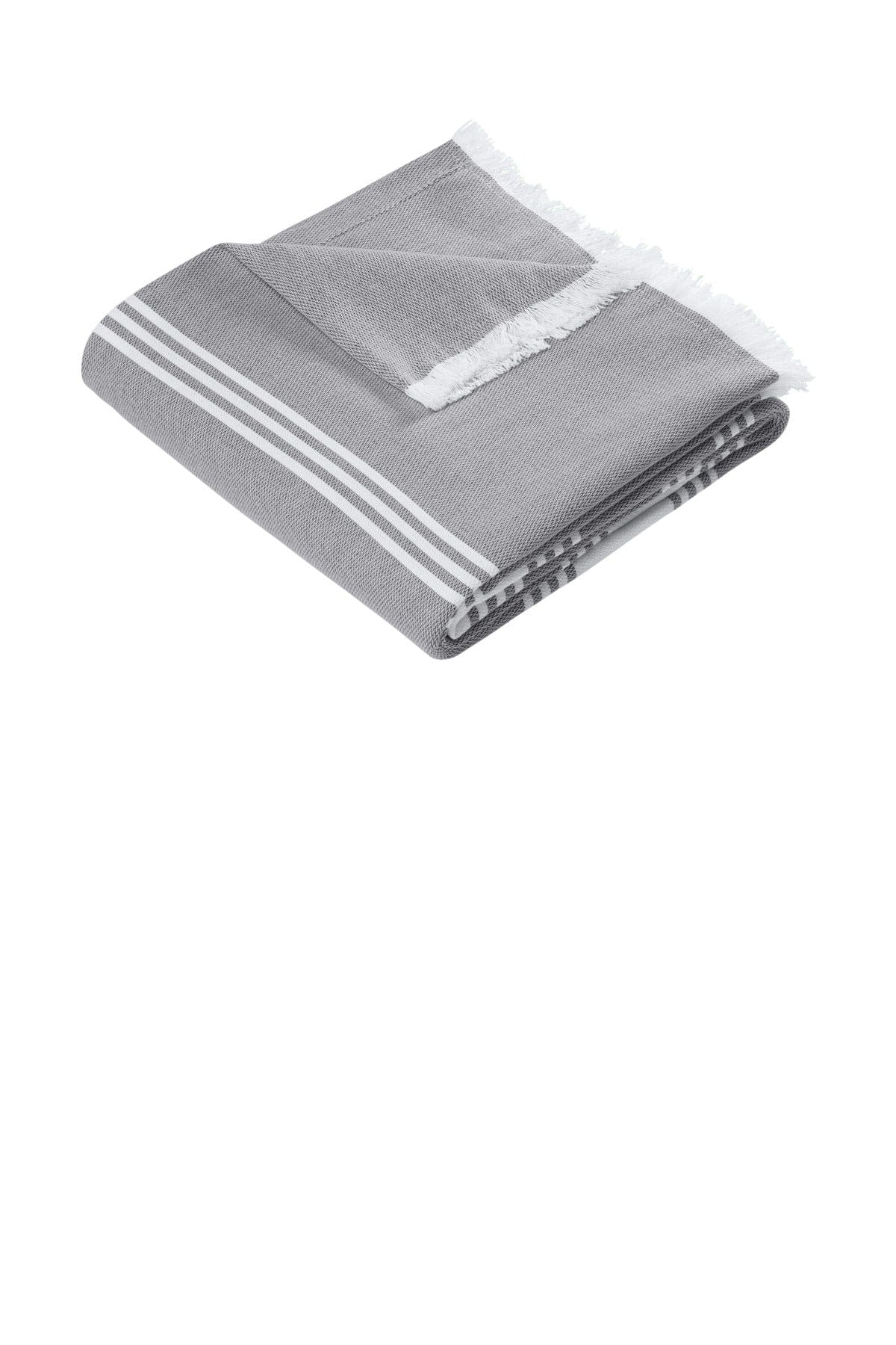 Port Authority Beach Throw BP91 in Sterling Grey/ White
