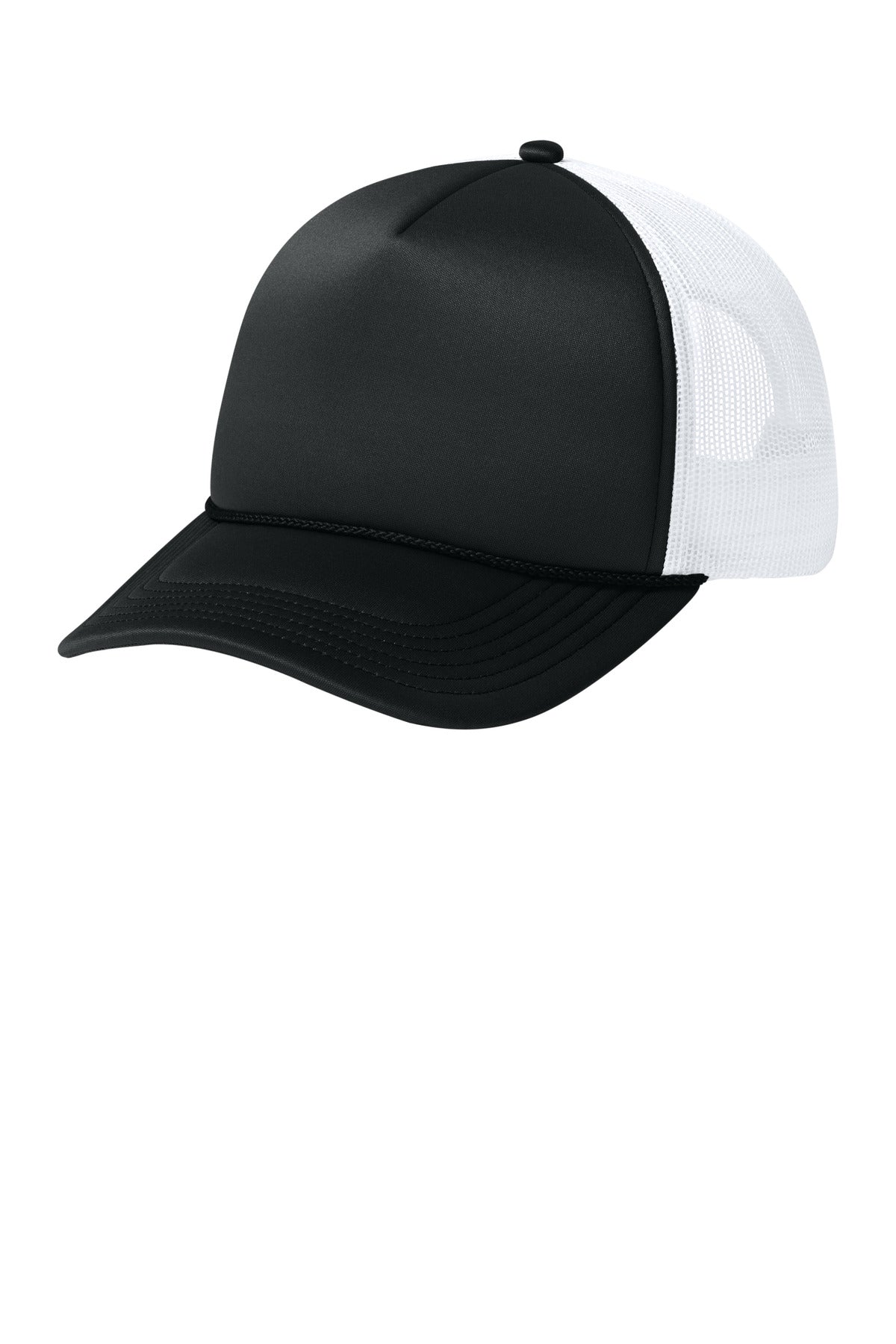 Port Authority Foam Truck'N Cap C993 in Deep Black/ Deep Black/ White