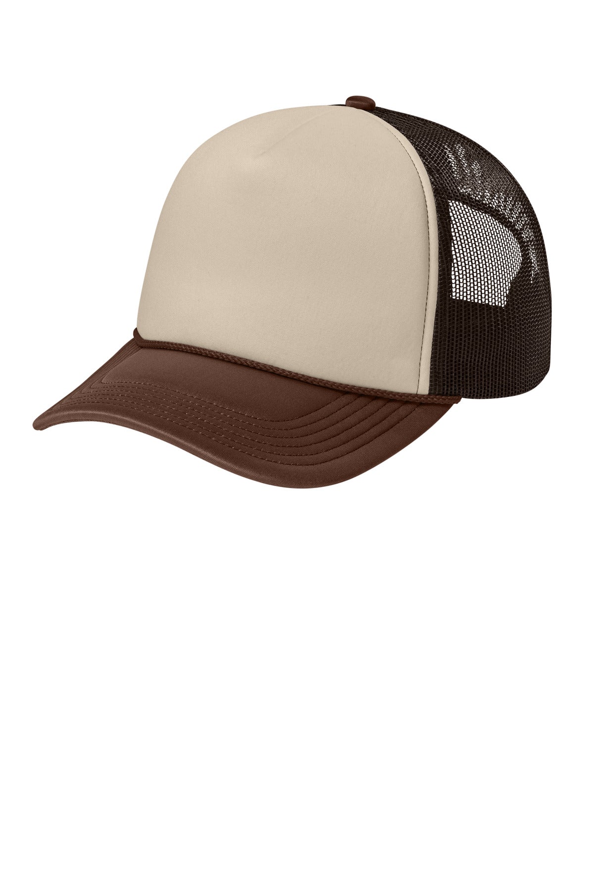 Port Authority Foam Truck'N Cap C993 in Stone/ Coffee Bean/ Coffee Bean