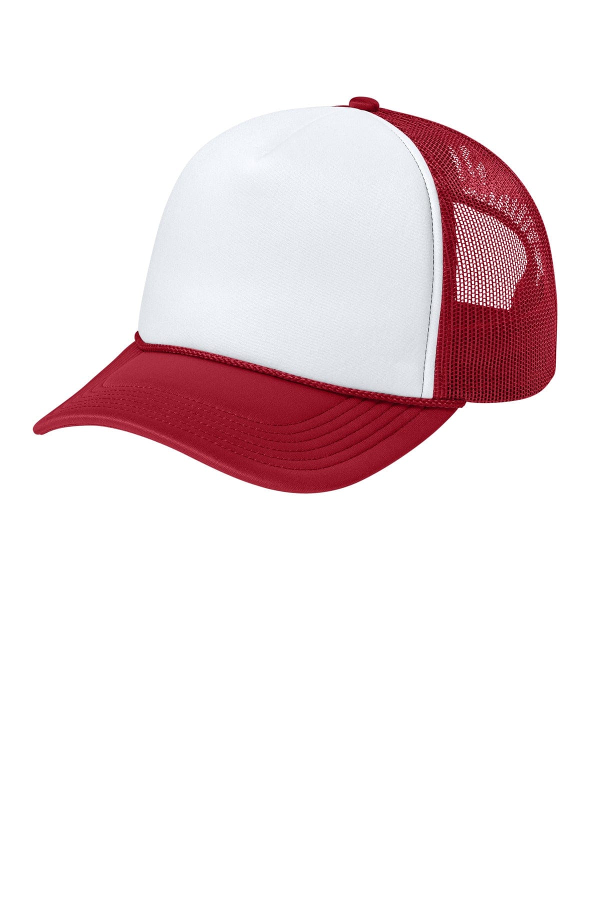Port Authority Foam Truck'N Cap C993 in White/ Rich Red/ Rich Red