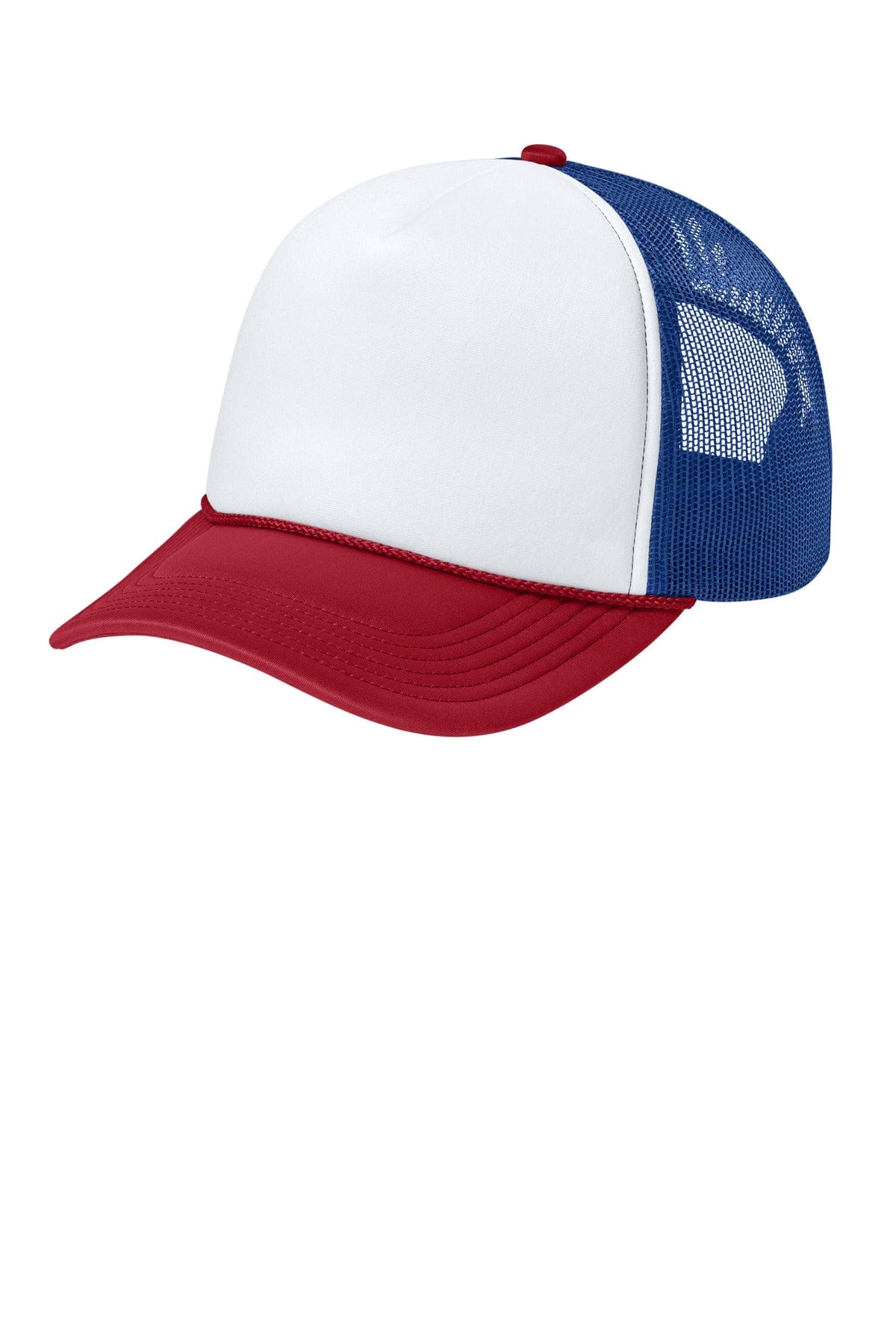Port Authority Foam Truck'N Cap C993 in White/ Rich Red/ True Royal