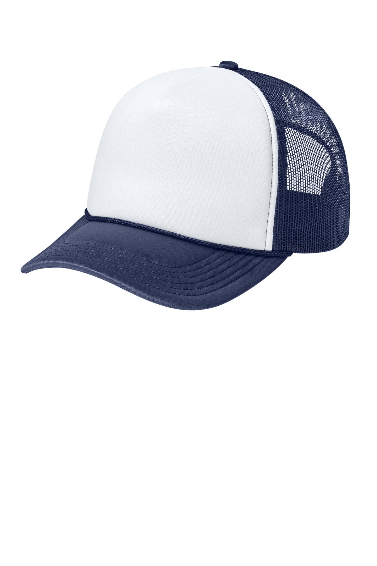 Port Authority Foam Truck'N Cap C993 in White/ True Navy/ True Navy