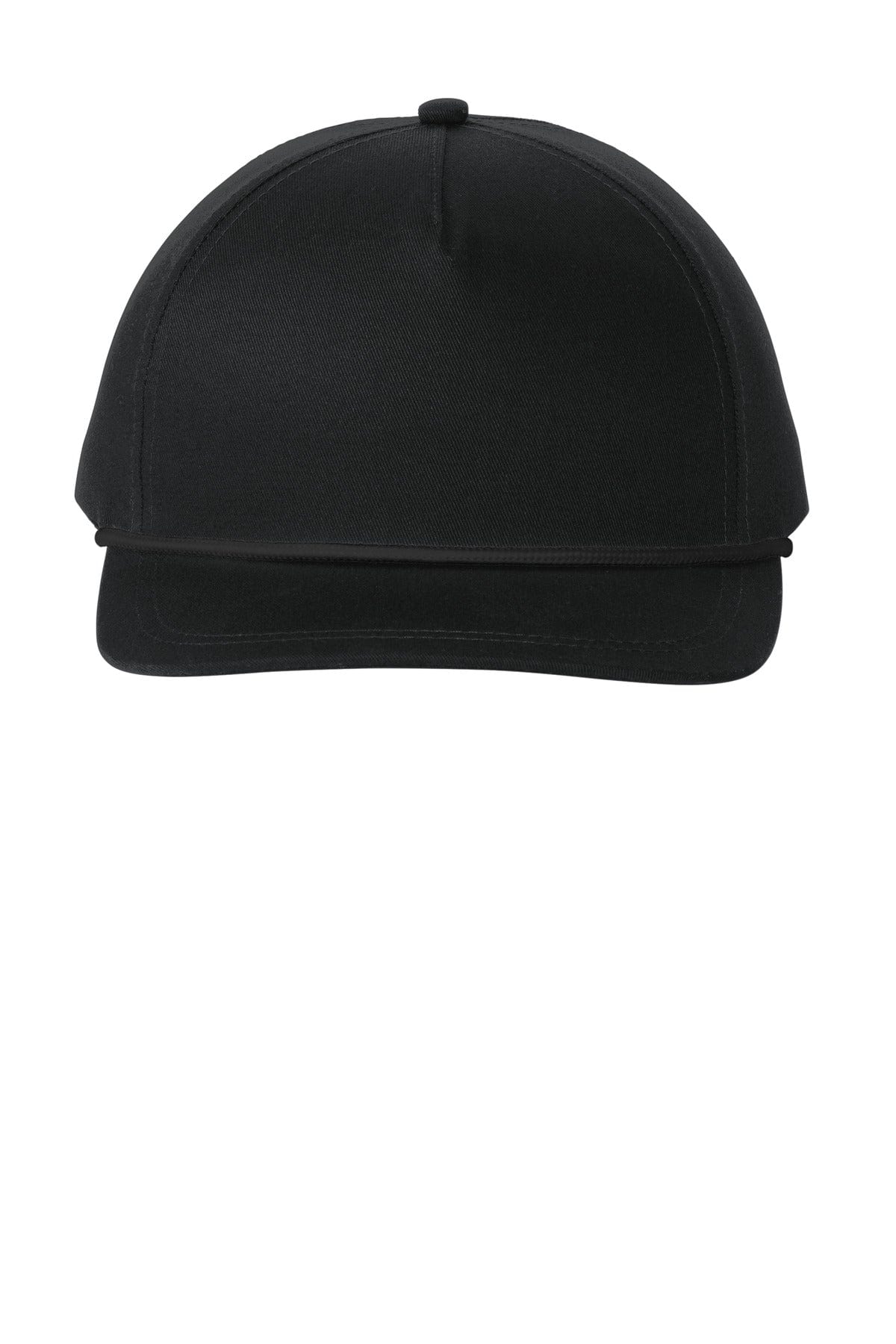 Port Authority Caps OSFA / Black/ Black Port Authority C962: Snapback Five-Panel Rope Cap