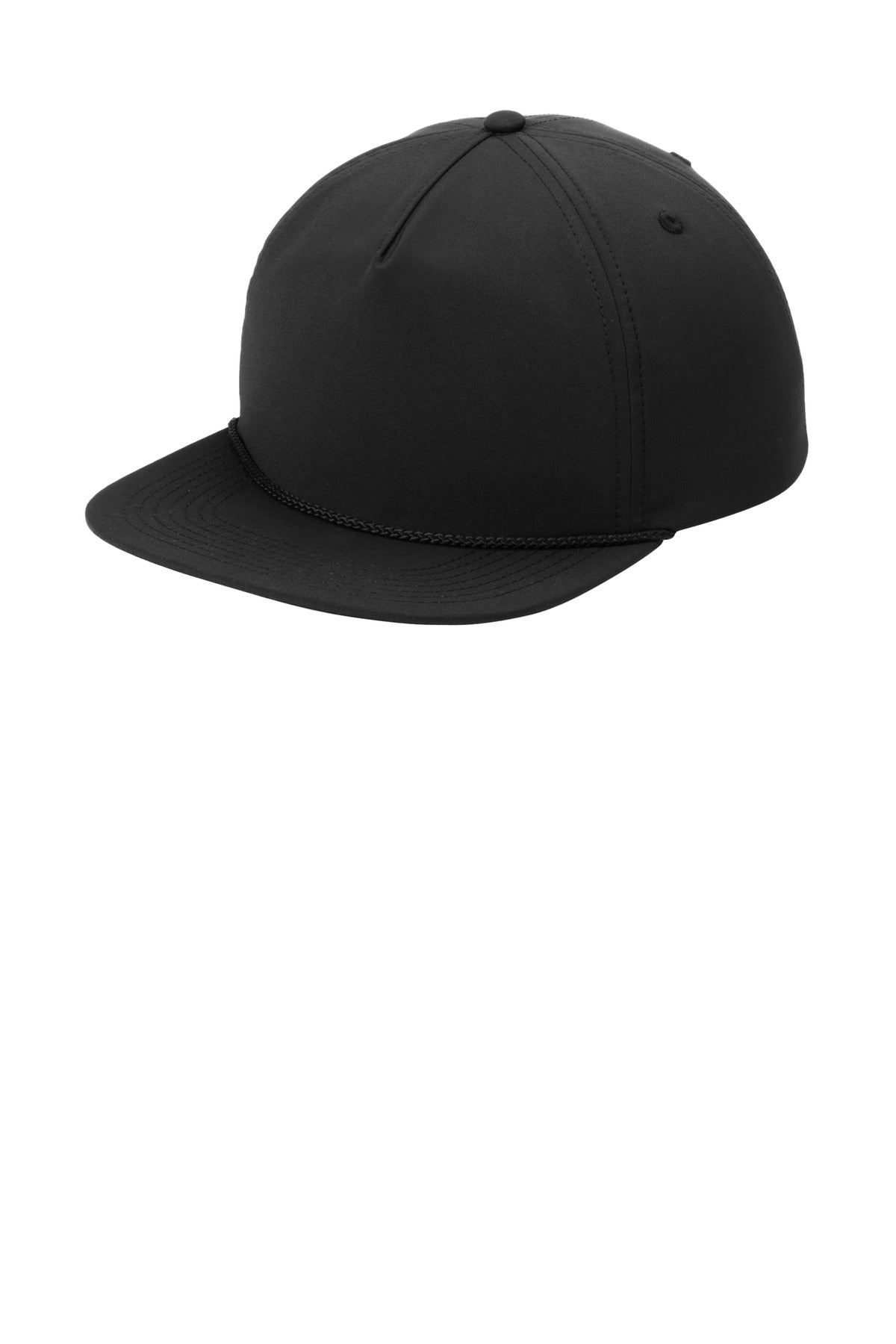Port Authority Caps OSFA / Black/ Black Port Authority C981: 5-Panel Poly Rope Cap