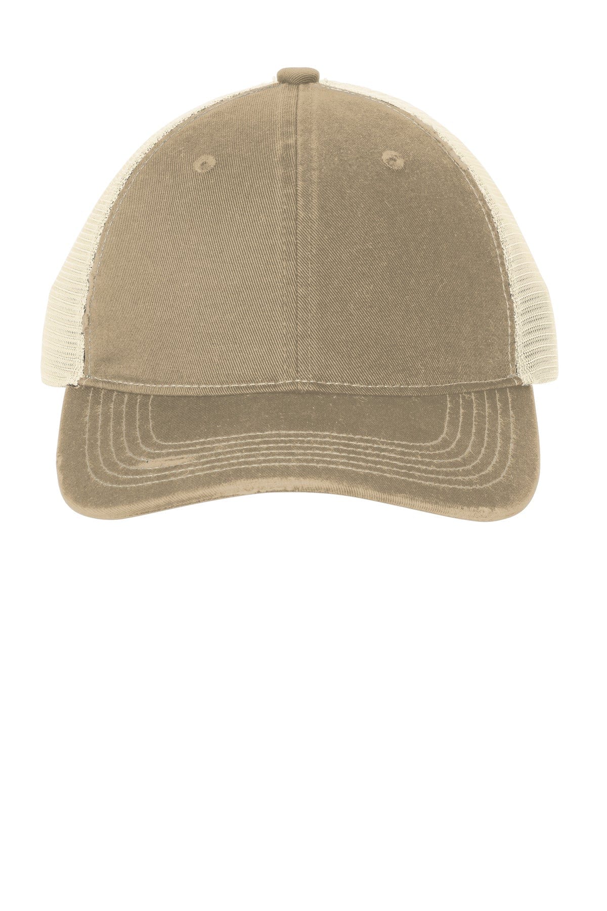 Port Authority Caps OSFA / Khaki/ Stone Port Authority C600: Distressed Mesh Back Cap