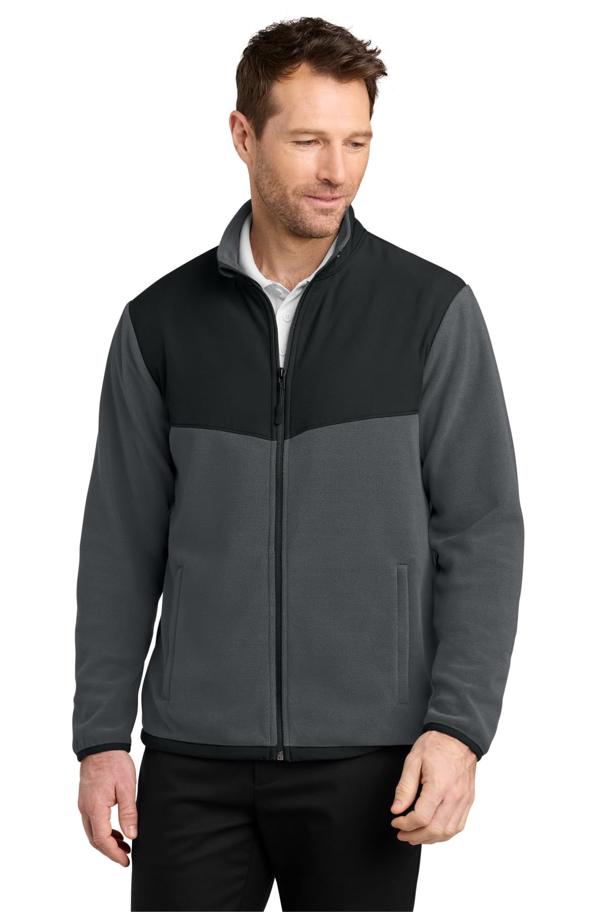Port Authority F180 XS / Iron Grey/ Black Port Authority ®  Therma-Tek Fleece Jacket F180