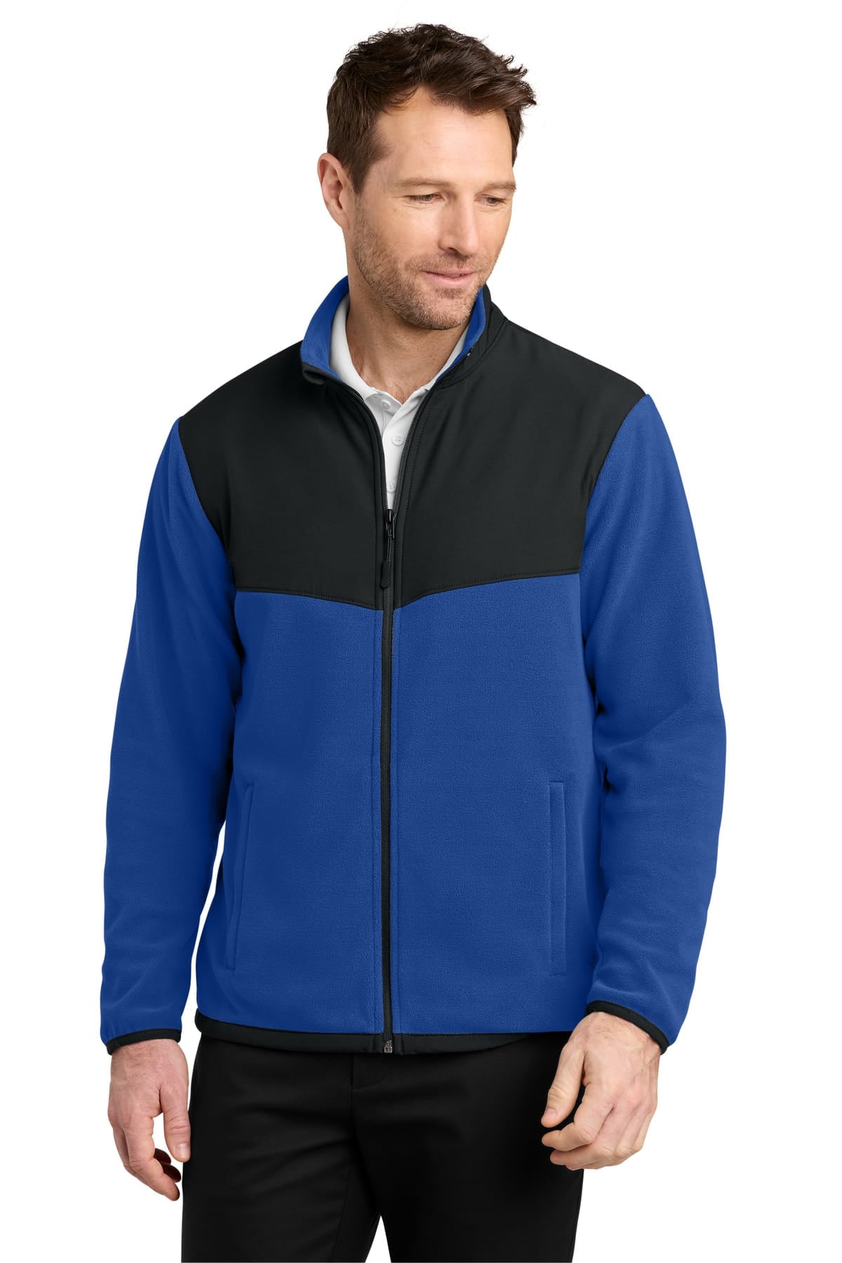 Port Authority F180 XS / True Royal/ Black Port Authority ®  Therma-Tek Fleece Jacket F180