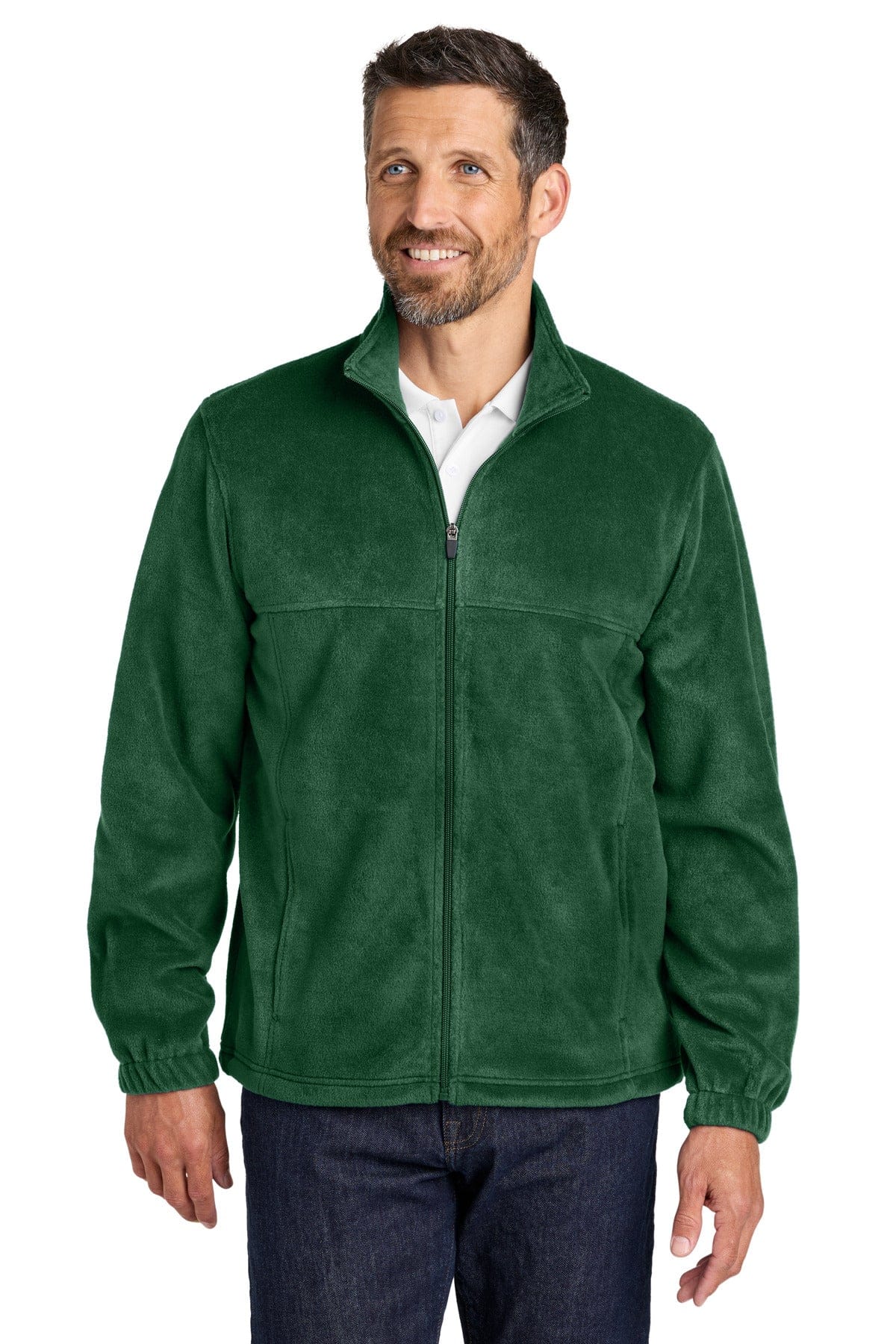 Port Authority Plush Fleece Full-Zip Jacket F190 in Dark Green