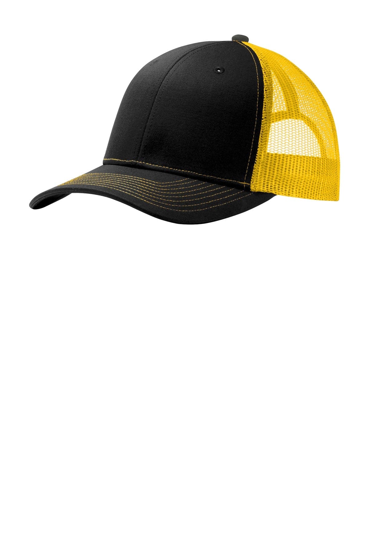 Port Authority Headwear OSFA / Black/ Gold Port Authority Snapback Trucker Cap. C112