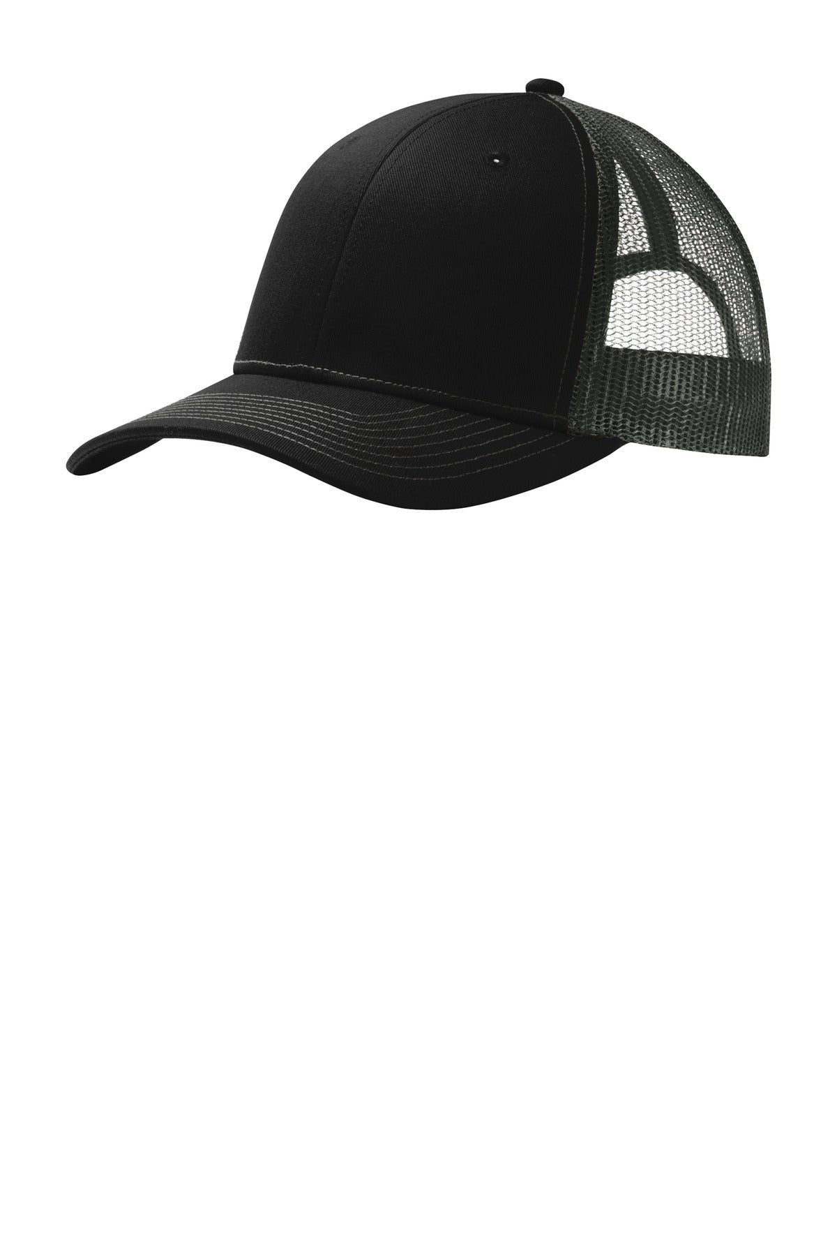 Port Authority Headwear OSFA / Black/ Grey Steel Port Authority Snapback Trucker Cap. C112