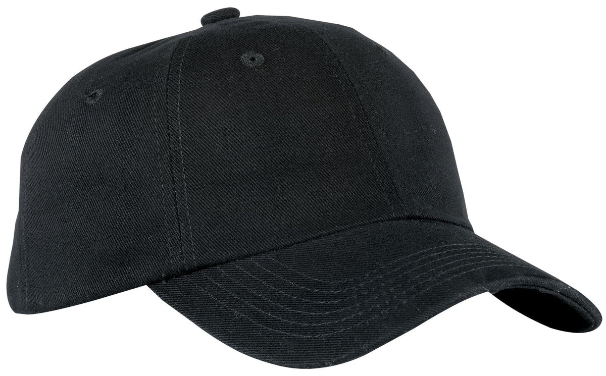 Port Authority Headwear OSFA / Black Port Authority® Brushed Twill Cap.  BTU