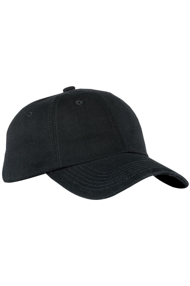 Port Authority Headwear OSFA / Black Port Authority® Brushed Twill Cap.  BTU