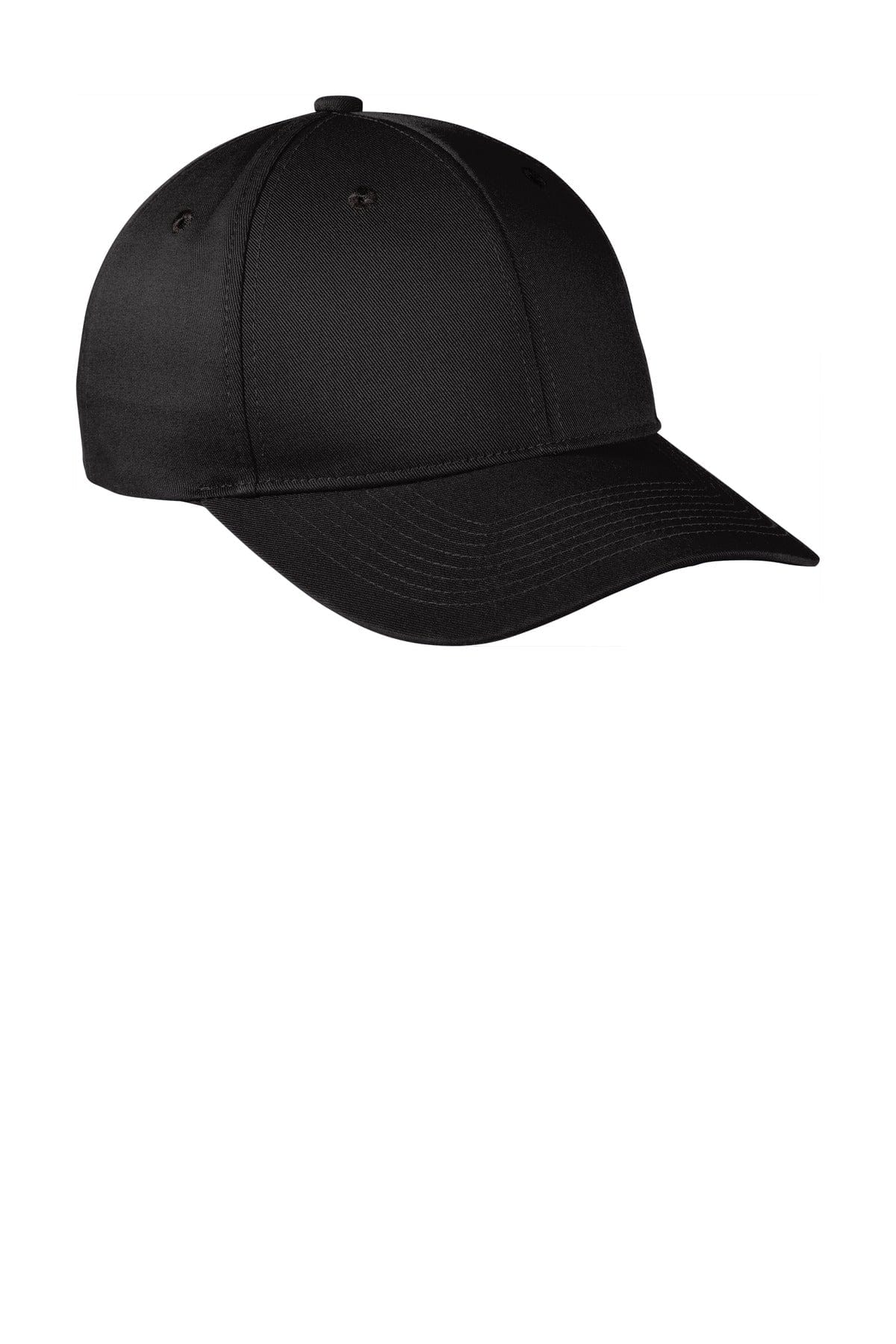 Port Authority Headwear OSFA / Black Port Authority Snapback Fine Twill Cap C801