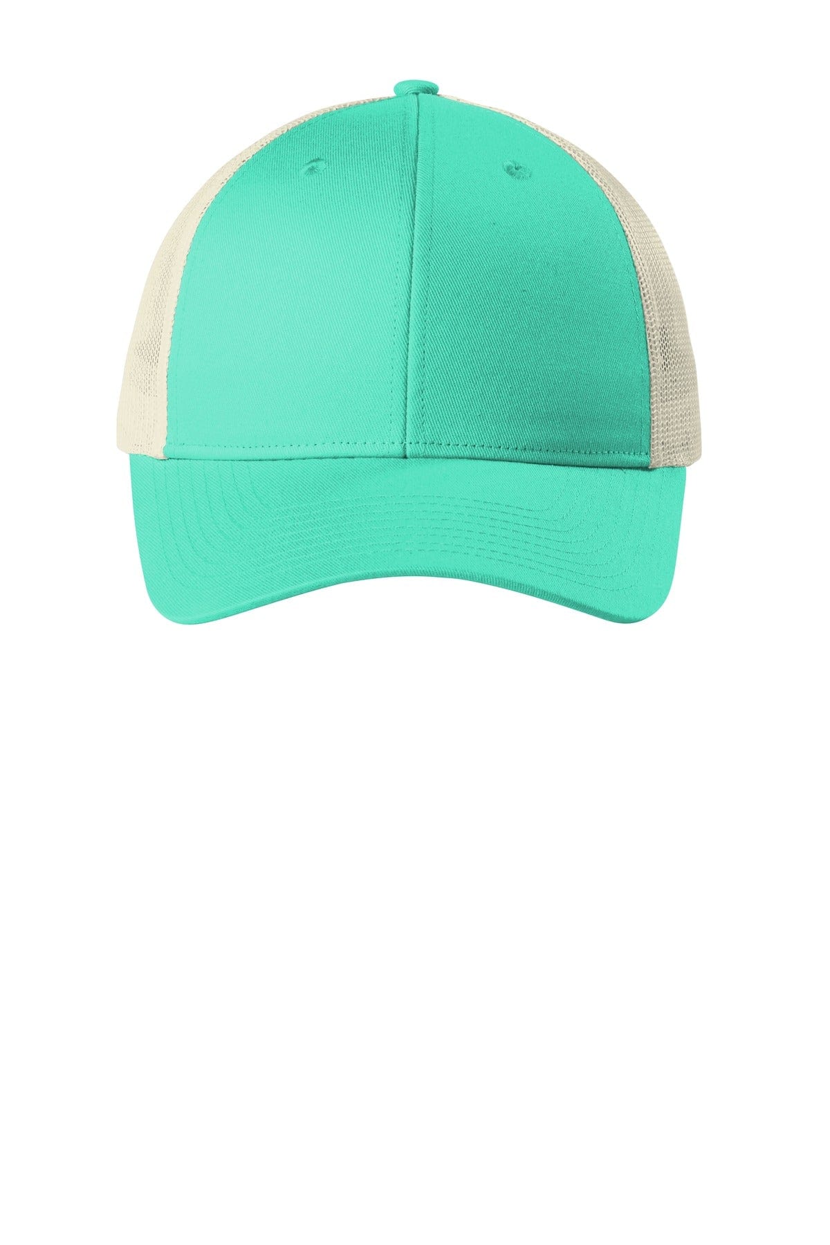 Port Authority Headwear OSFA / Bright Seafoam/ Ecru Port Authority  ®  Low-Profile Snapback Trucker Cap. C112LP