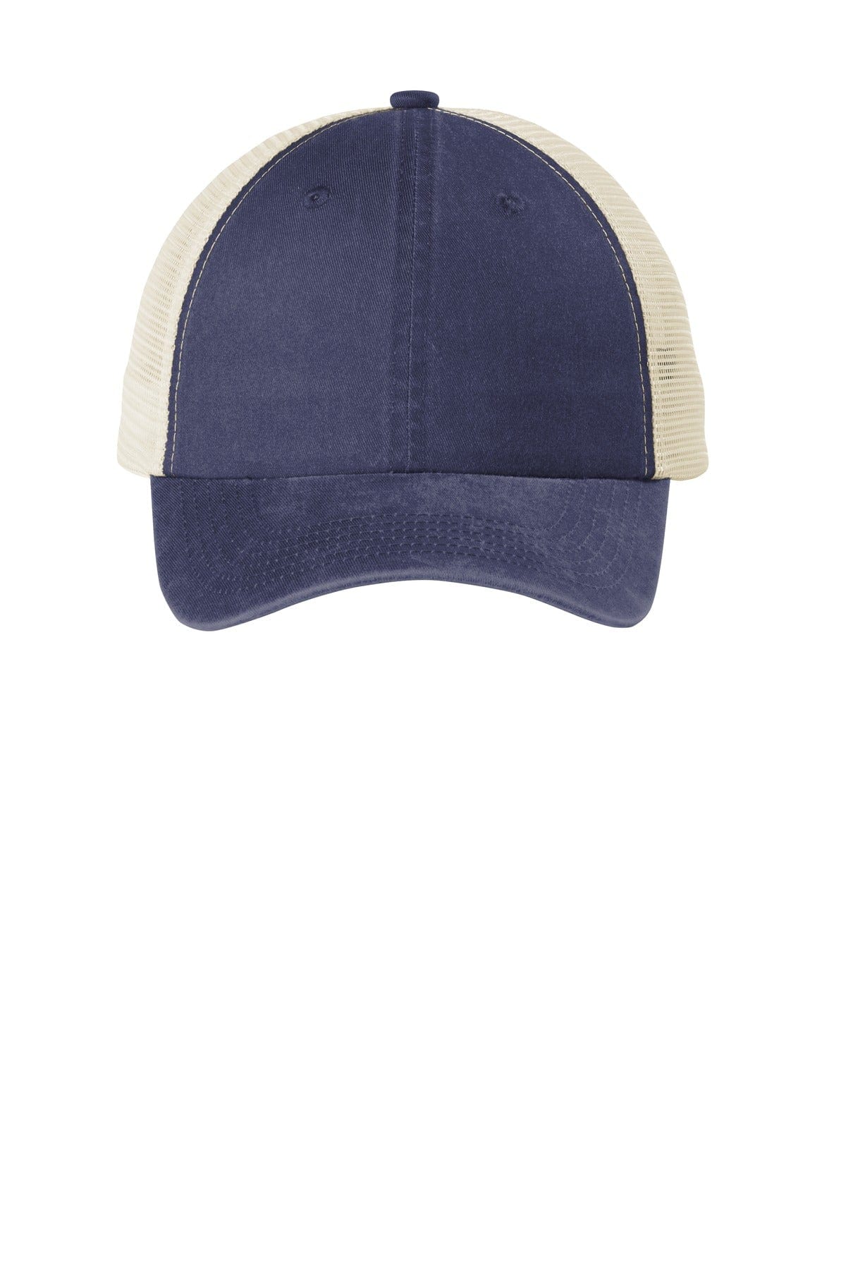 Port Authority Headwear OSFA / Denim Blue/ Stone Port Authority®  Beach Wash ™  Mesh Back Cap. C943