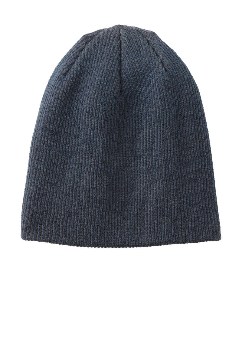 Port Authority Headwear OSFA / Dress Blue Navy/ Iron Grey Port Authority® Rib Knit Slouch Beanie. C935