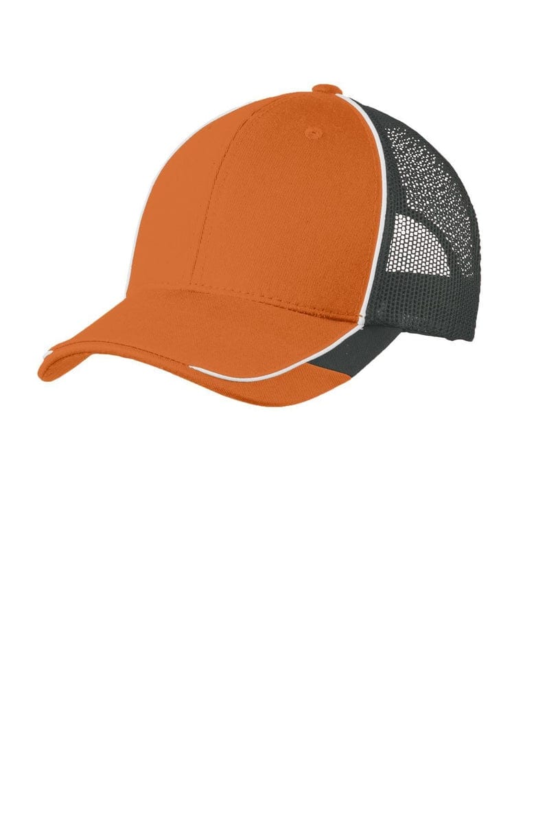 Port Authority Headwear OSFA / Flare Orange/ White/ Magnet Grey Port Authority® Colorblock Mesh Back Cap. C904