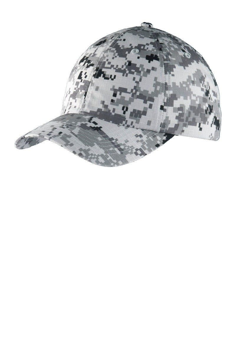 Port Authority Headwear OSFA / Grey Camo Port Authority® Digital Ripstop Camouflage Cap. C925