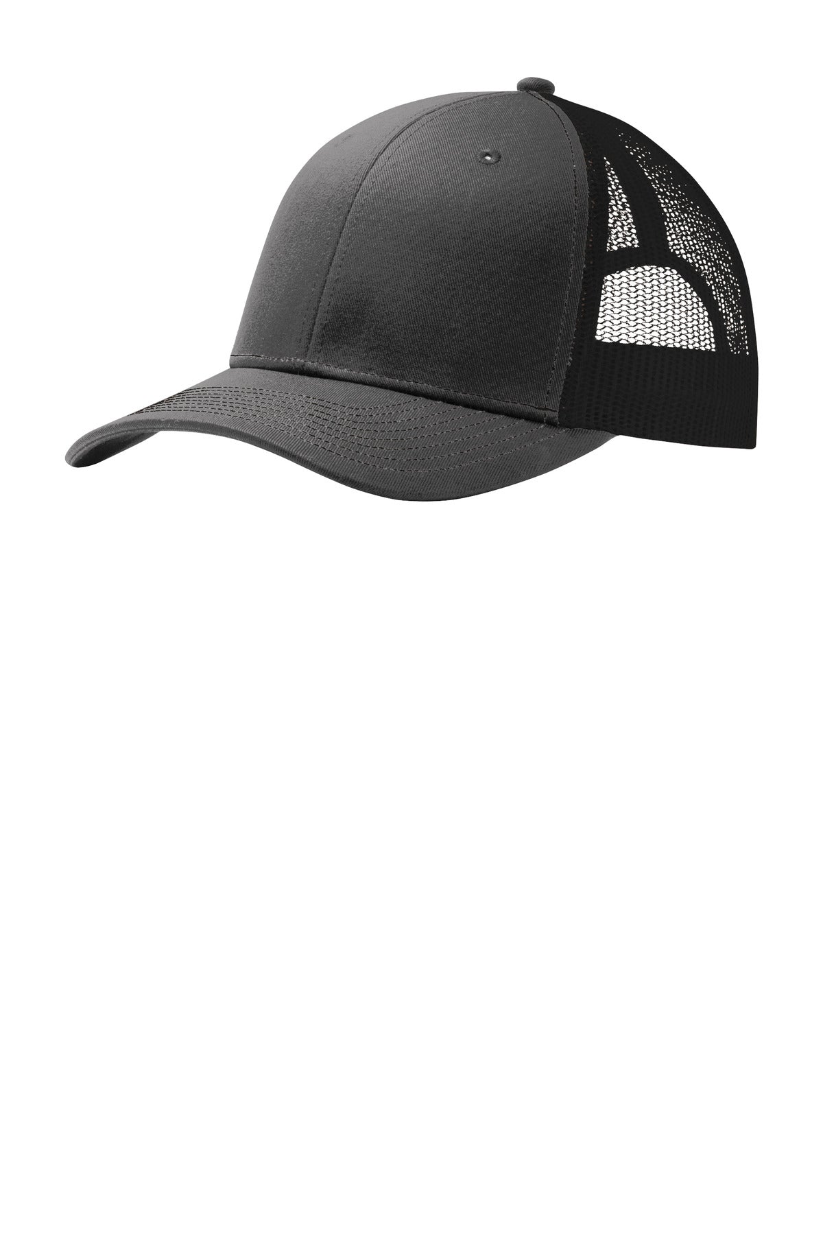 Port Authority Headwear OSFA / Grey Steel/ Black Port Authority Snapback Trucker Cap. C112