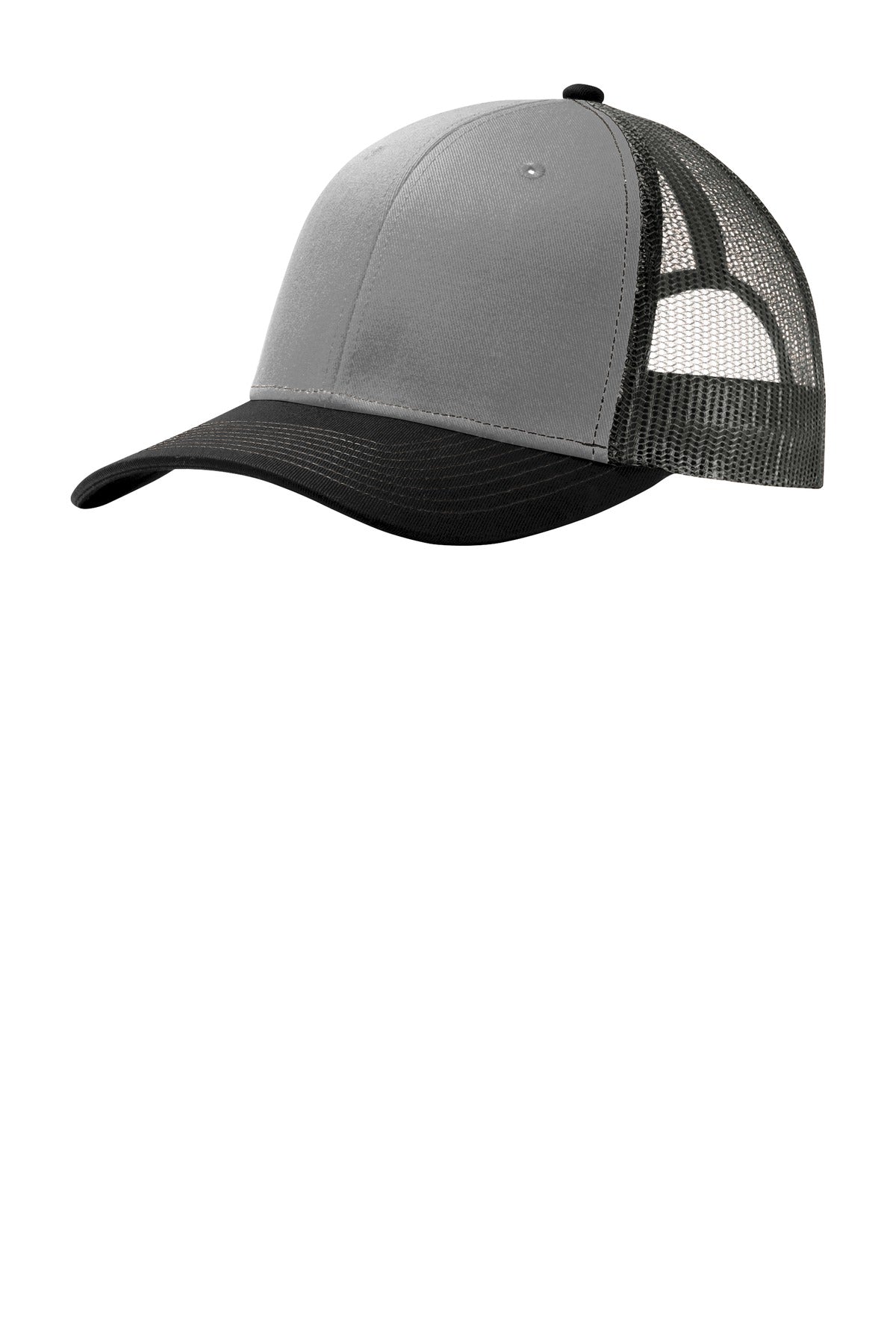 Port Authority Headwear OSFA / Gusty Grey/ Black/ Grey Steel Port Authority Snapback Trucker Cap. C112