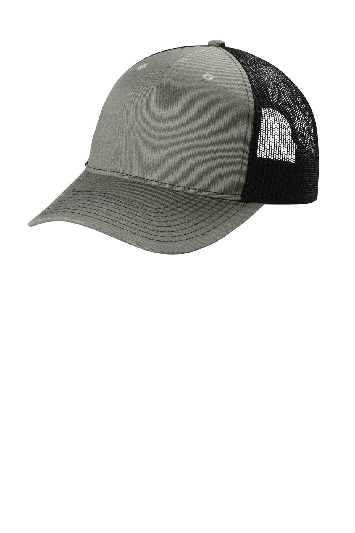 Port Authority Headwear OSFA / Heather Grey/ Black Port Authority ®  Snapback Five-Panel Trucker Cap C115