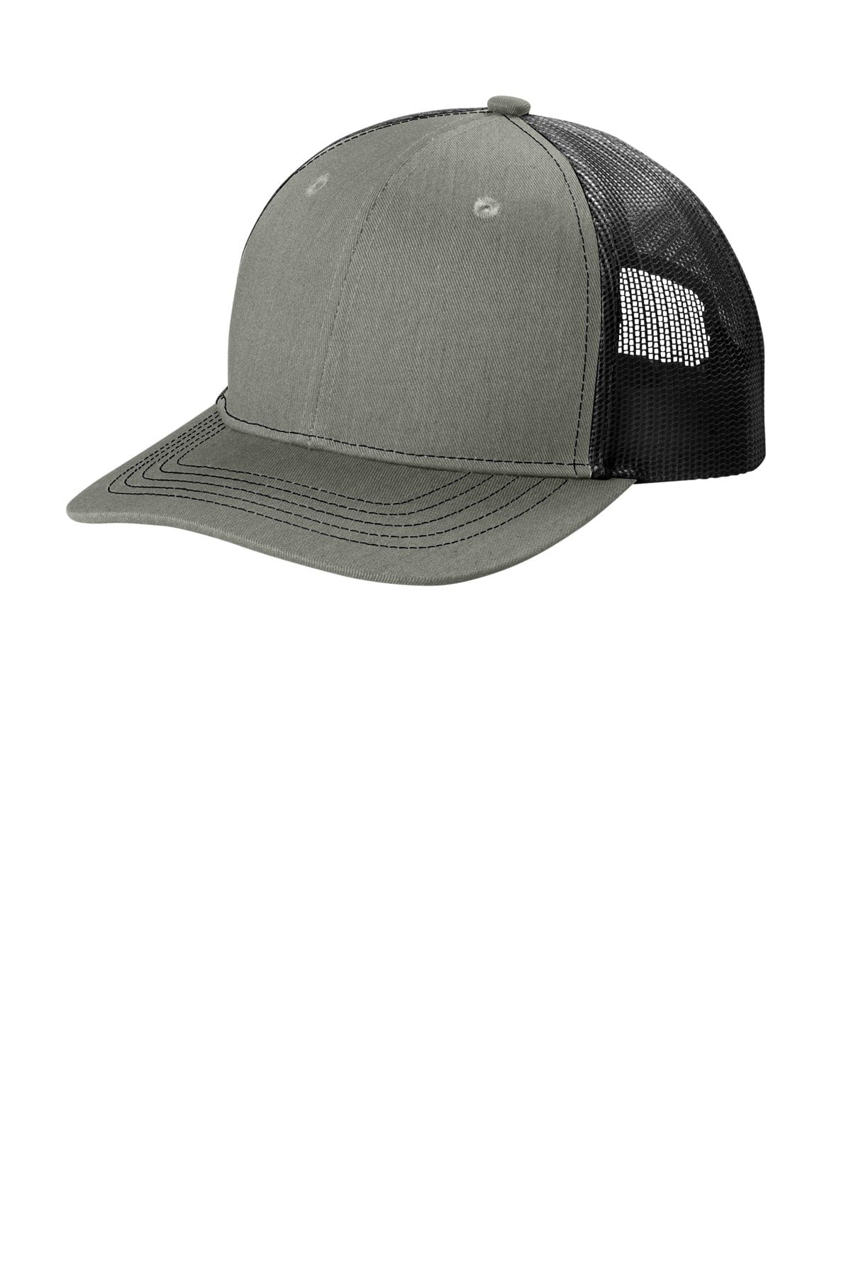 Port Authority Headwear OSFA / Heather Grey/ Black Port Authority ®  Youth Snapback Trucker Cap YC112