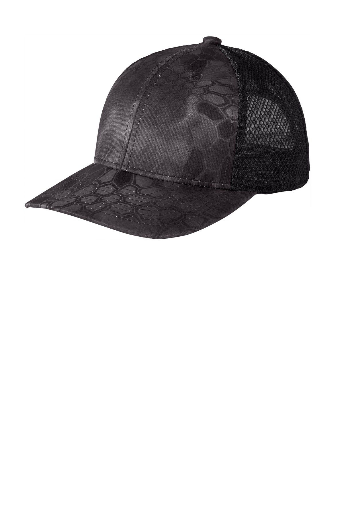 Port Authority Headwear OSFA / Kryptek Typhoon/ Black Port Authority C892: Performance Camouflage Mesh Back Snapback Cap