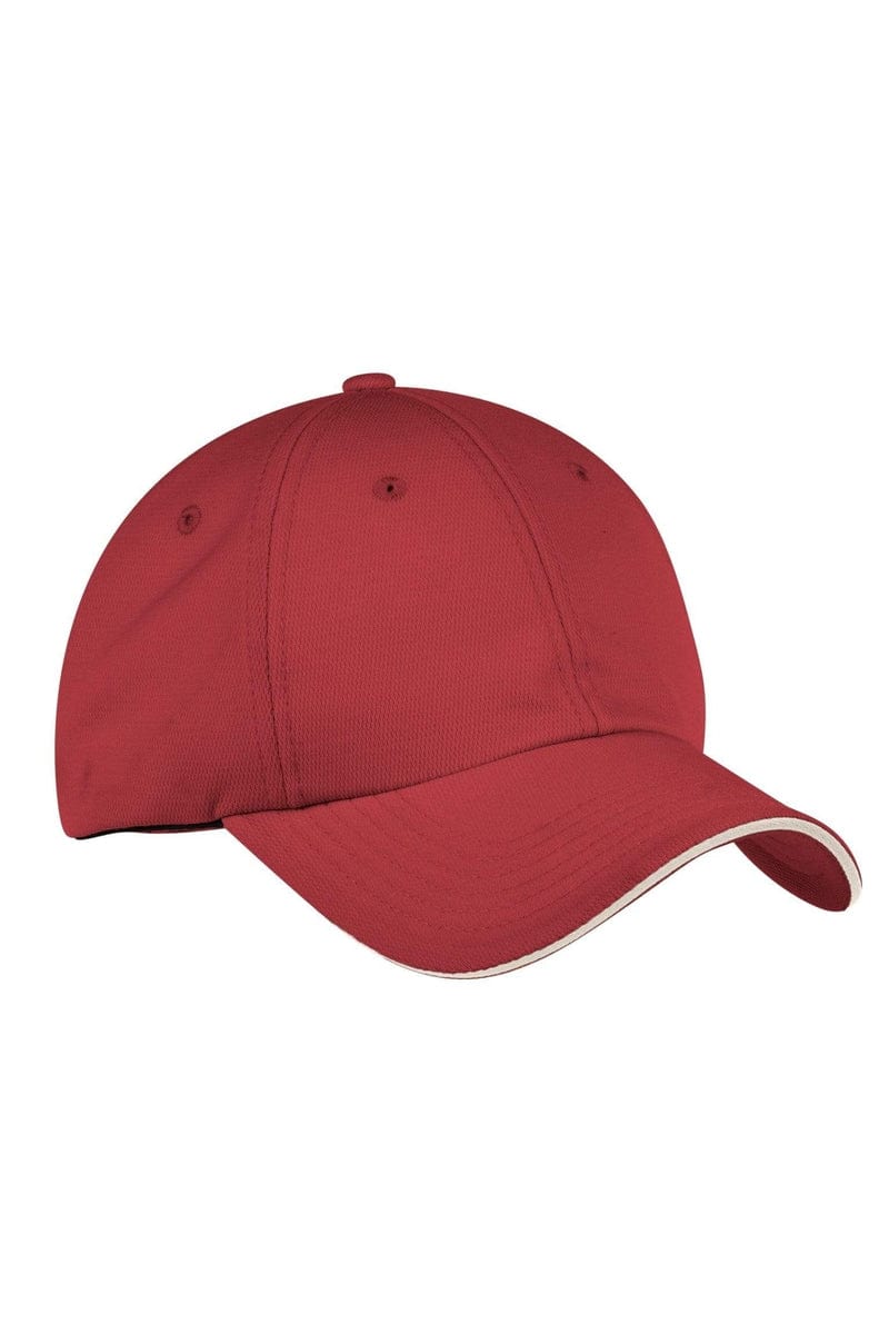 Port Authority Headwear OSFA / Mars Red/ Stone Port Authority® Dry Zone® Cap.  C838