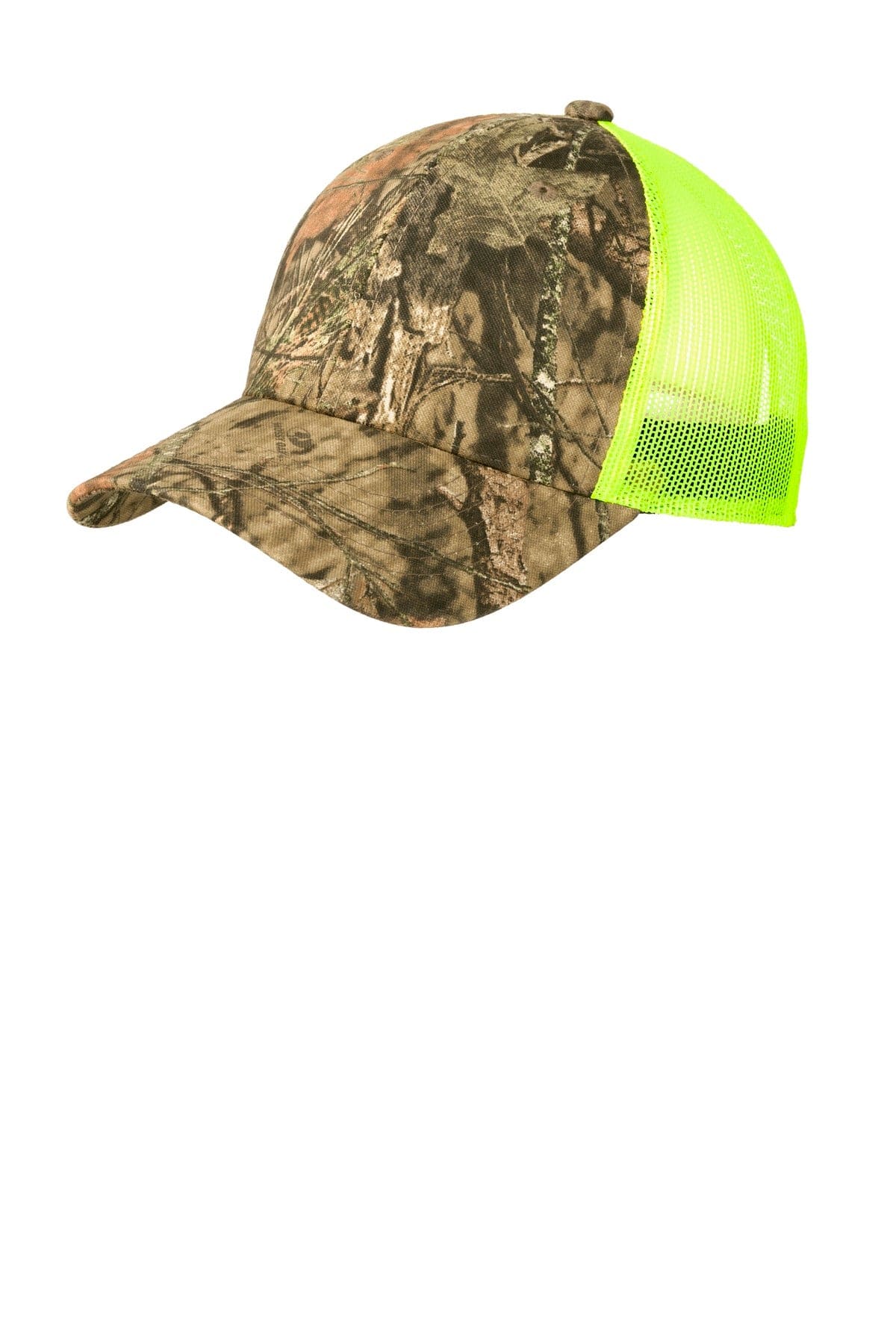 Port Authority Headwear OSFA / Mossy Oak Break-Up Country/ Neon Yellow Port Authority Structured Camouflage Mesh Back Cap. C930