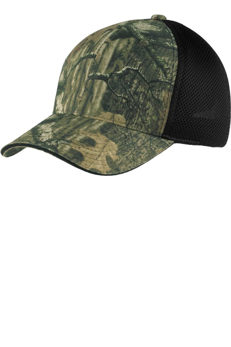 Port Authority Headwear OSFA / Mossy Oak Infinity/ Black Mesh Port Authority® Camouflage Cap with Air Mesh Back. C912