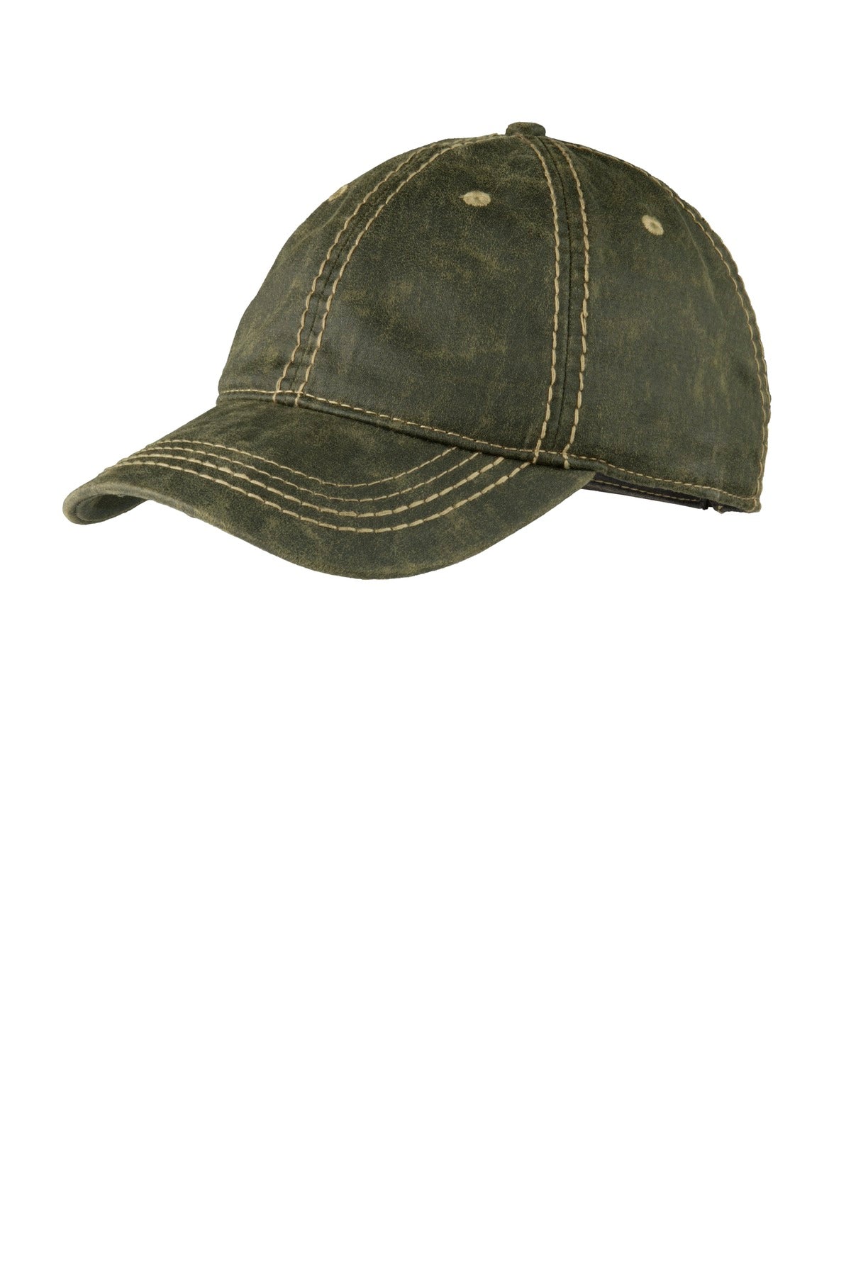 Port Authority Headwear OSFA / Olive Port Authority® Pigment Print Distressed Cap. C924