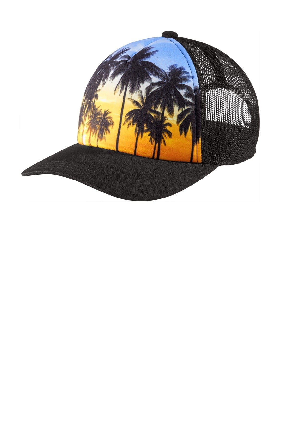 Port Authority Headwear OSFA / Palm Trees Port Authority Photo Real Snapback Trucker Cap C950