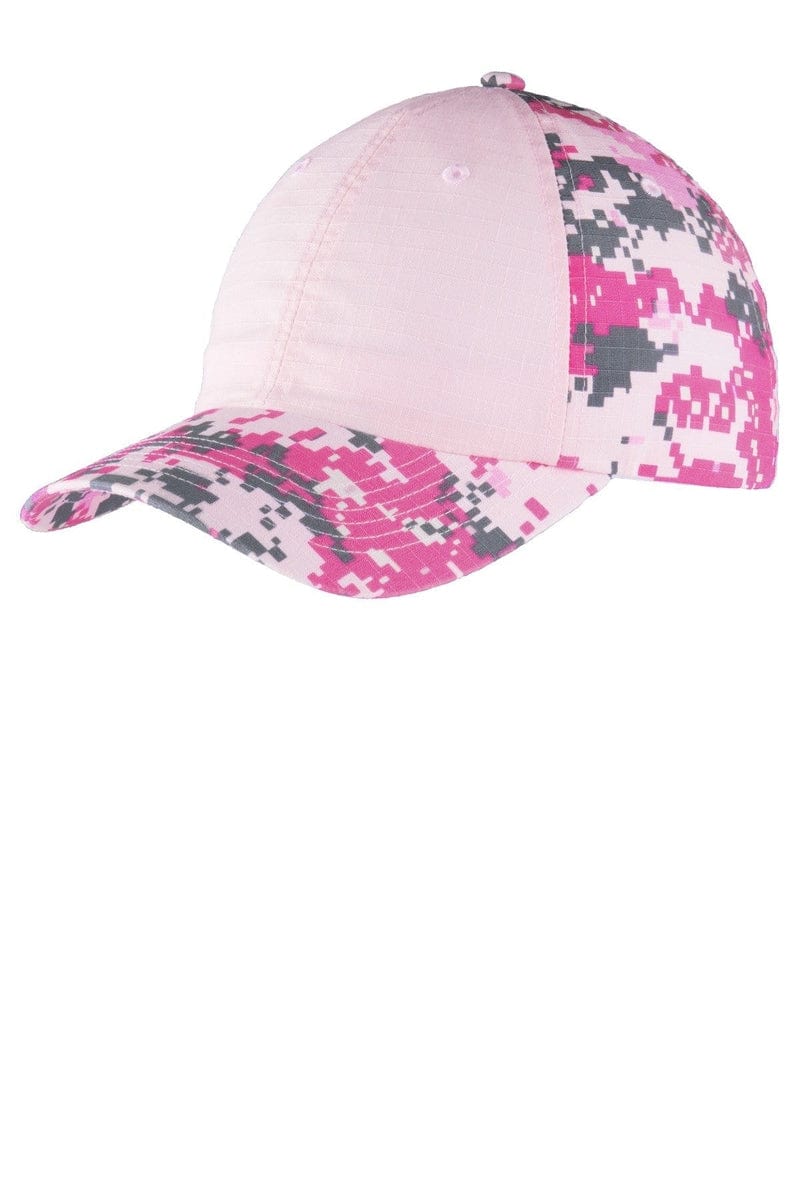 Port Authority Headwear OSFA / Pink Camo/ Pink Port Authority® Colorblock Digital Ripstop Camouflage Cap. C926
