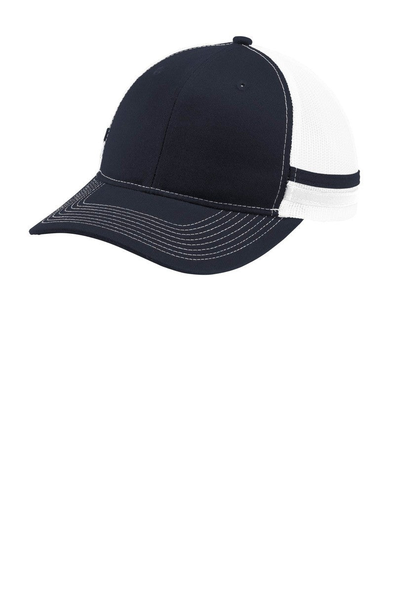 Port Authority Headwear OSFA / Rich Navy/ Rich Navy/ White Port Authority ® Two-Stripe Snapback Trucker Cap. C113