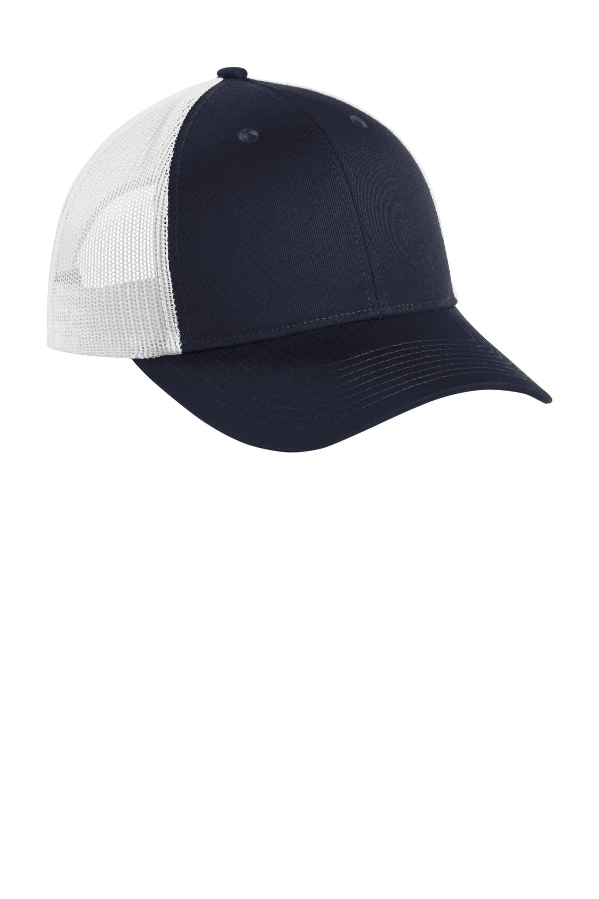 Port Authority Headwear OSFA / Rich Navy/ White Port Authority  ®  Low-Profile Snapback Trucker Cap. C112LP
