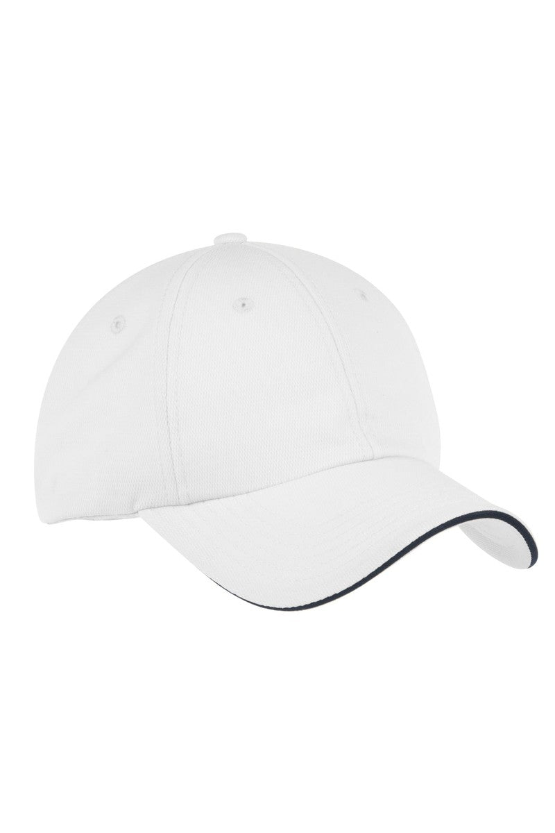 Port Authority Headwear OSFA / White/ Classic Navy Port Authority® Dry Zone® Cap.  C838