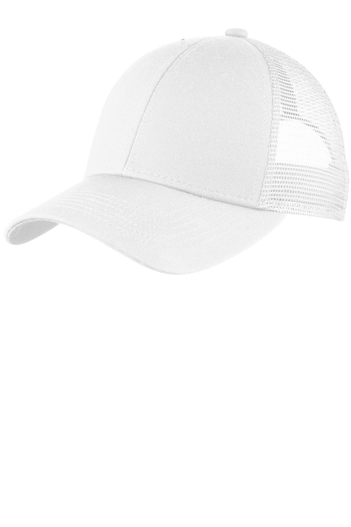 Port Authority Headwear OSFA / White Port Authority Adjustable Mesh Back Cap. C911