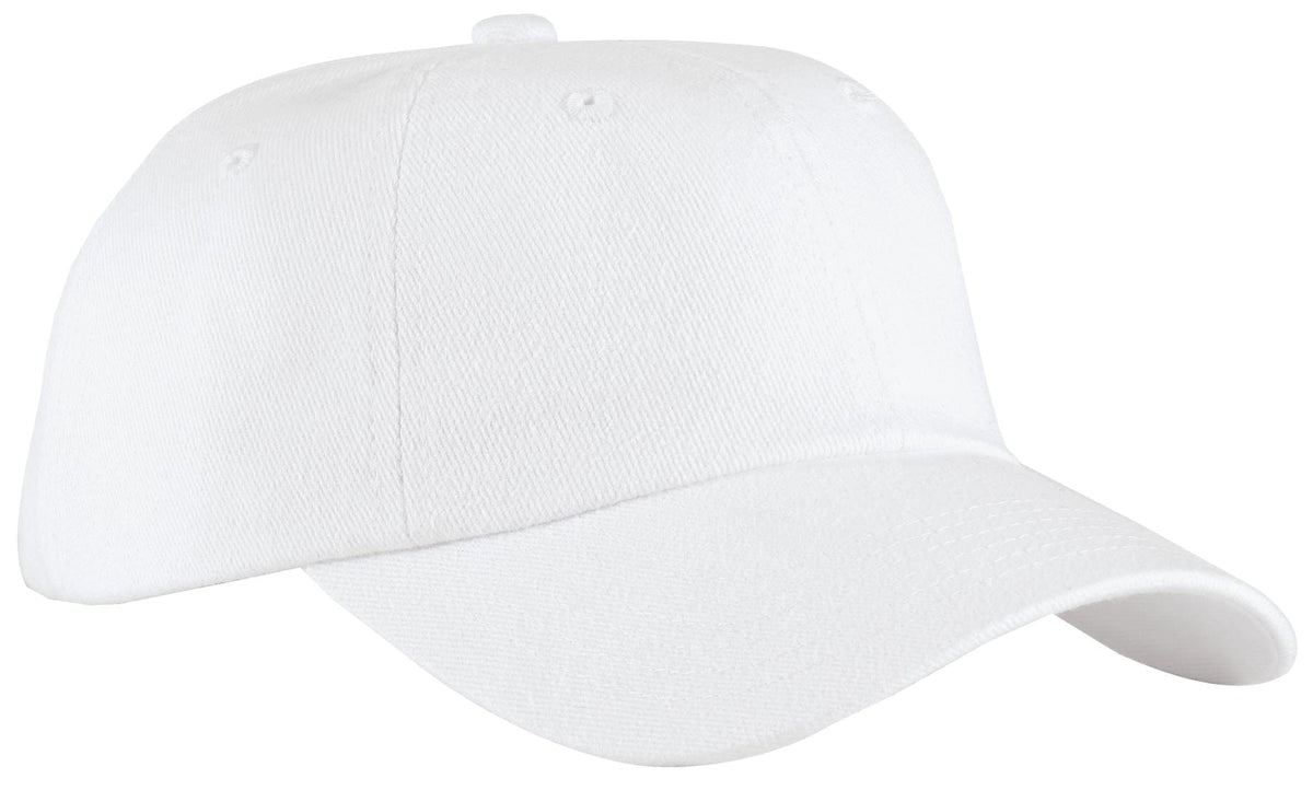 Port Authority Headwear OSFA / White Port Authority® Brushed Twill Cap.  BTU