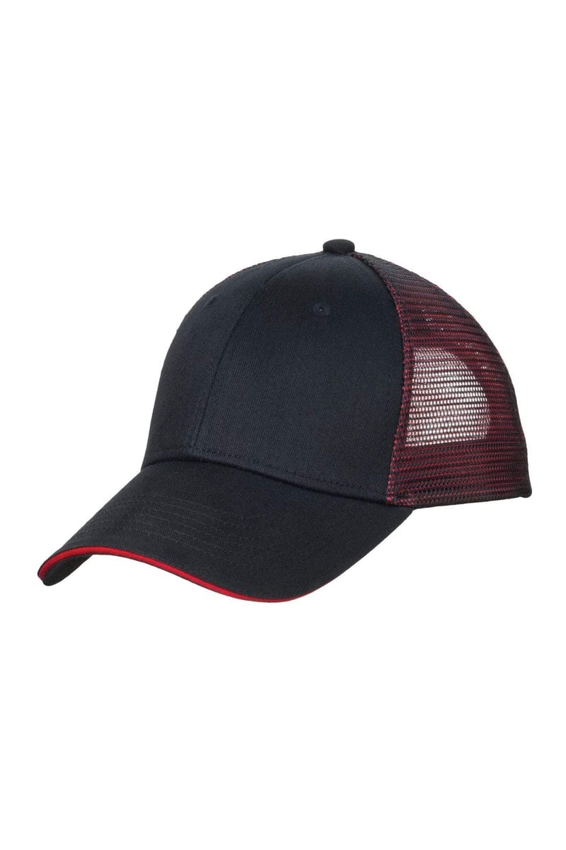 Port Authority Headwear Port Authority® Double Mesh Snapback Sandwich Bill Cap. C818