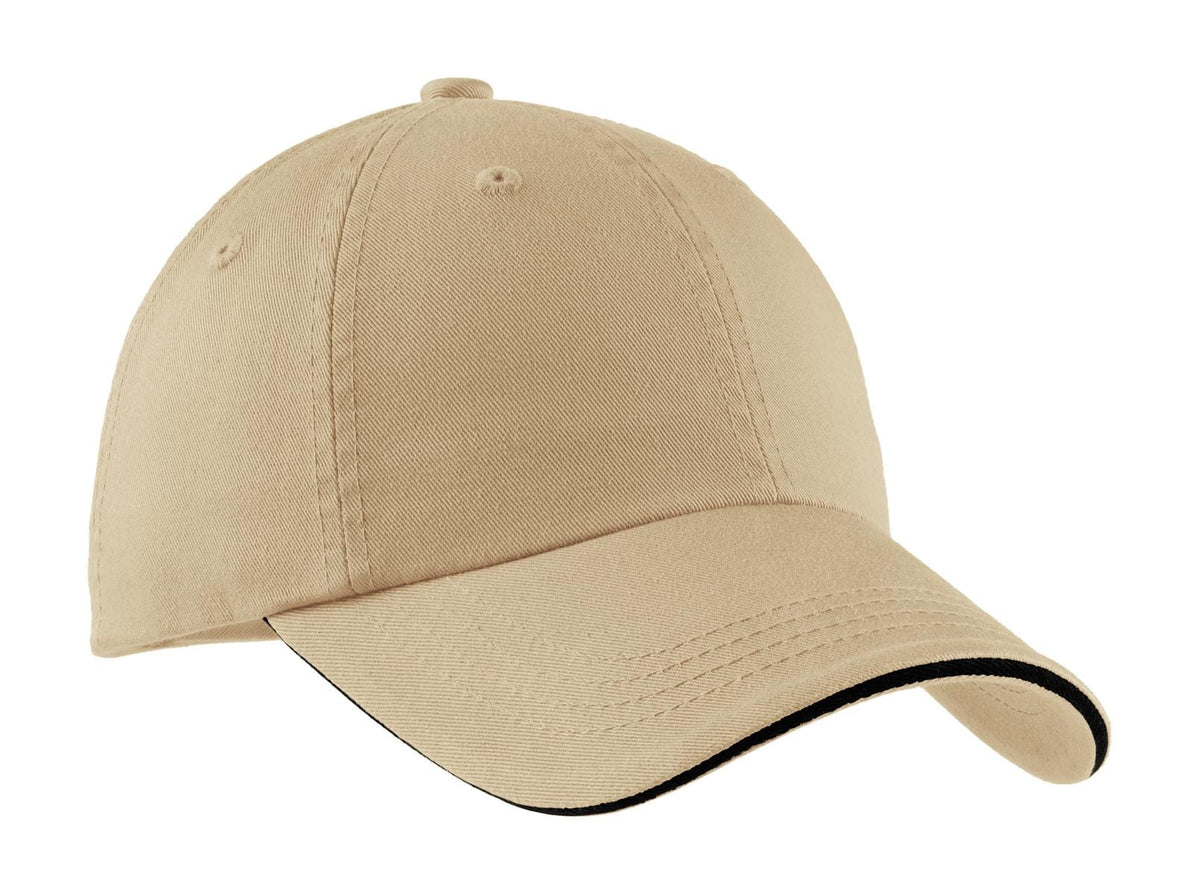 Port Authority Headwear Port Authority Sandwich Bill Cap with Striped Closure. C830
