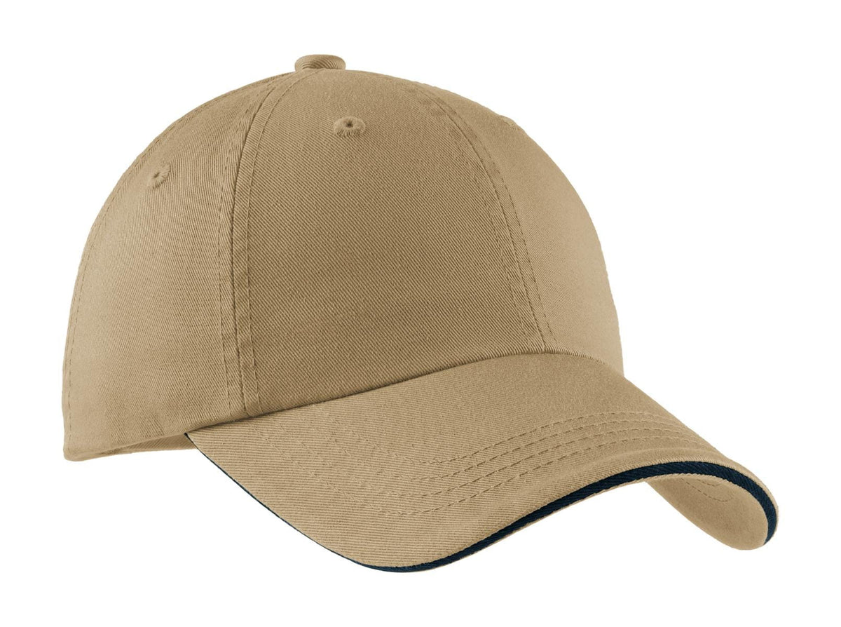 Port Authority Headwear Port Authority Sandwich Bill Cap with Striped Closure. C830