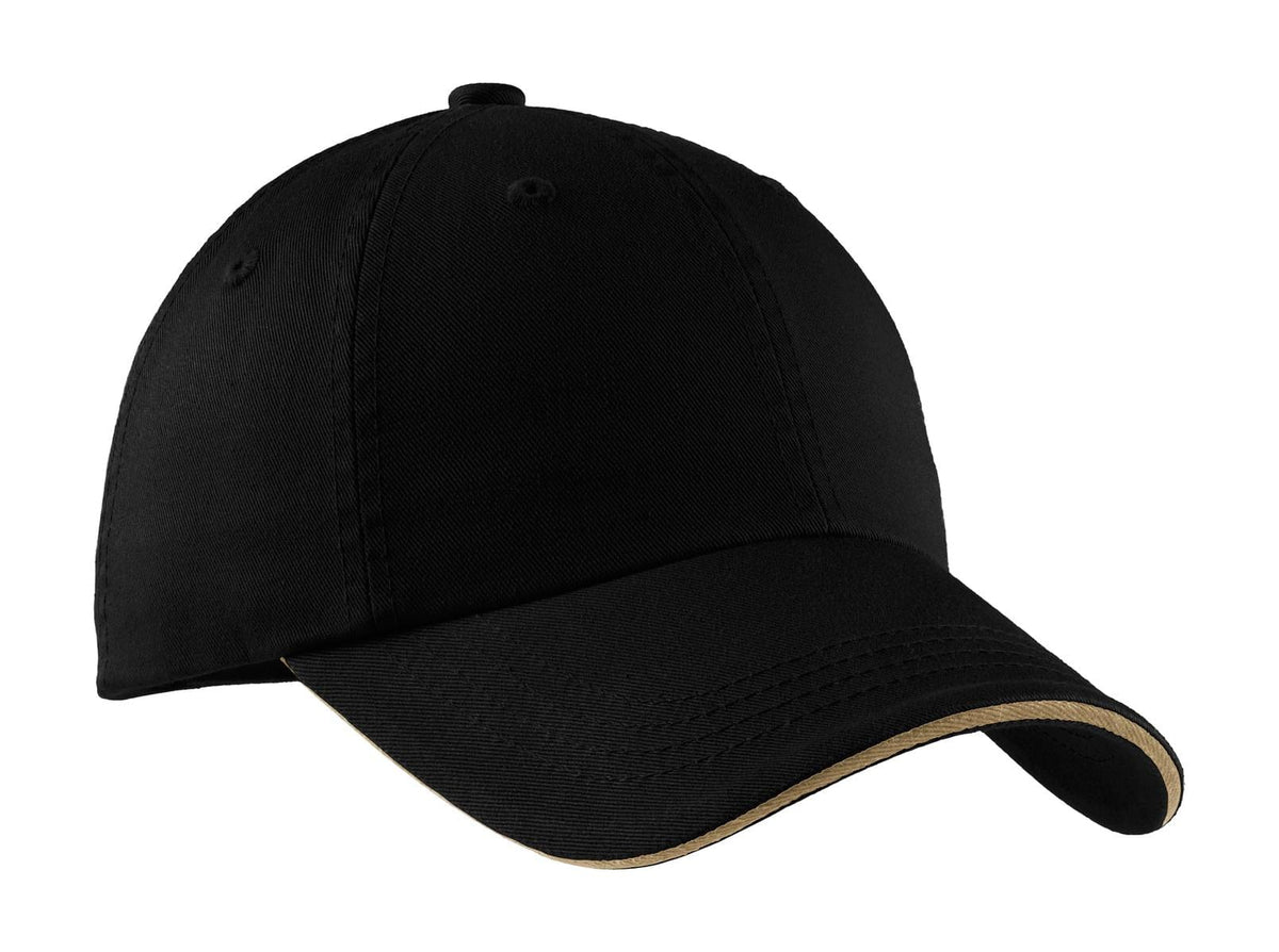Port Authority Headwear Port Authority Sandwich Bill Cap with Striped Closure. C830