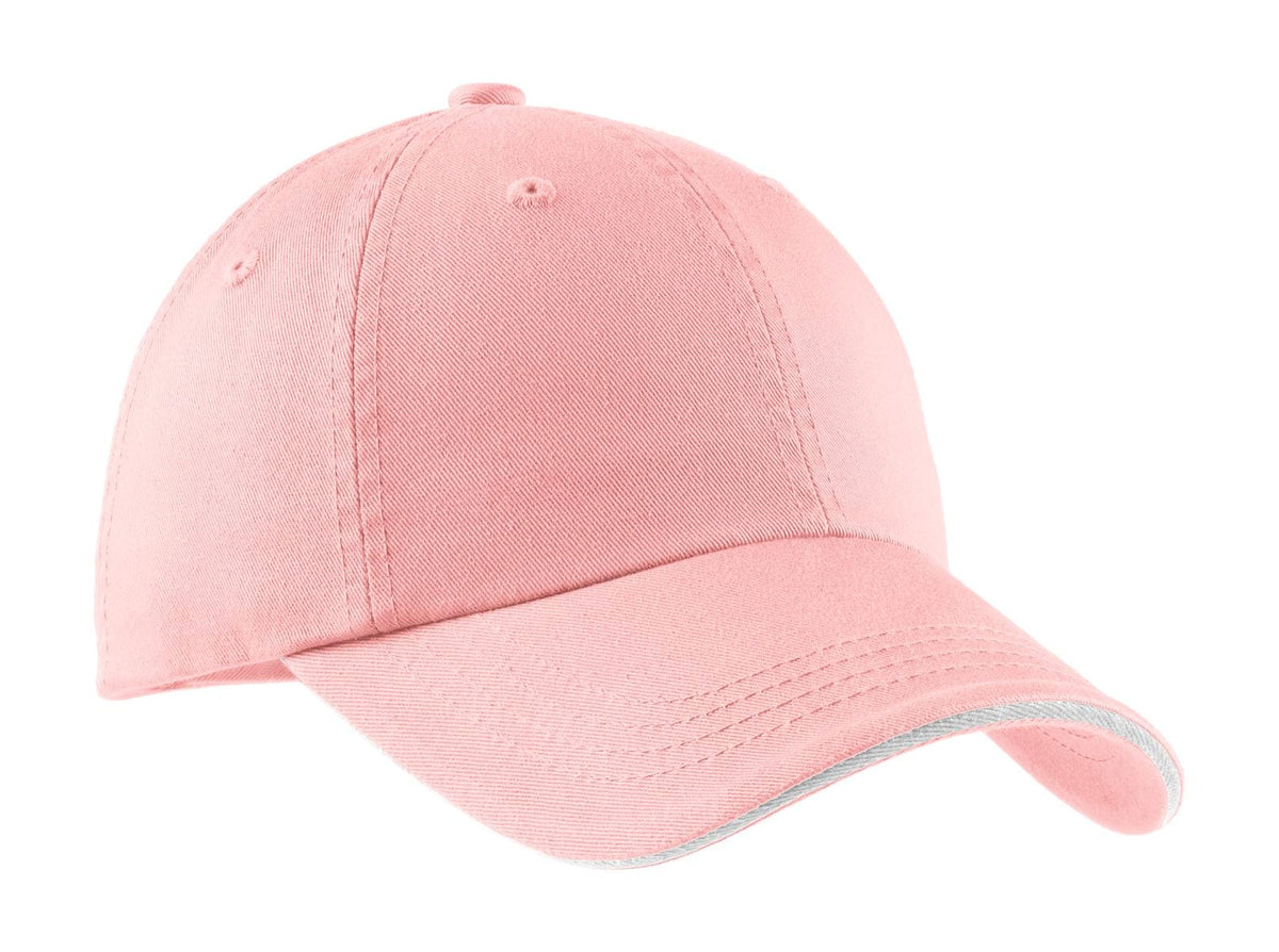 Port Authority Headwear Port Authority Sandwich Bill Cap with Striped Closure. C830