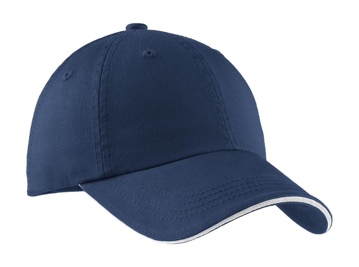 Port Authority Headwear Port Authority Sandwich Bill Cap with Striped Closure. C830