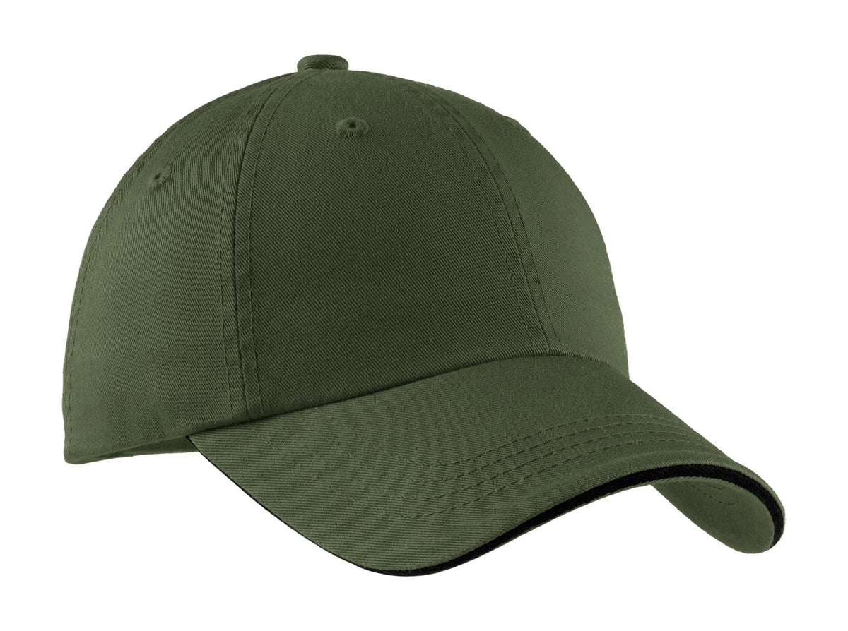 Port Authority Headwear Port Authority Sandwich Bill Cap with Striped Closure. C830