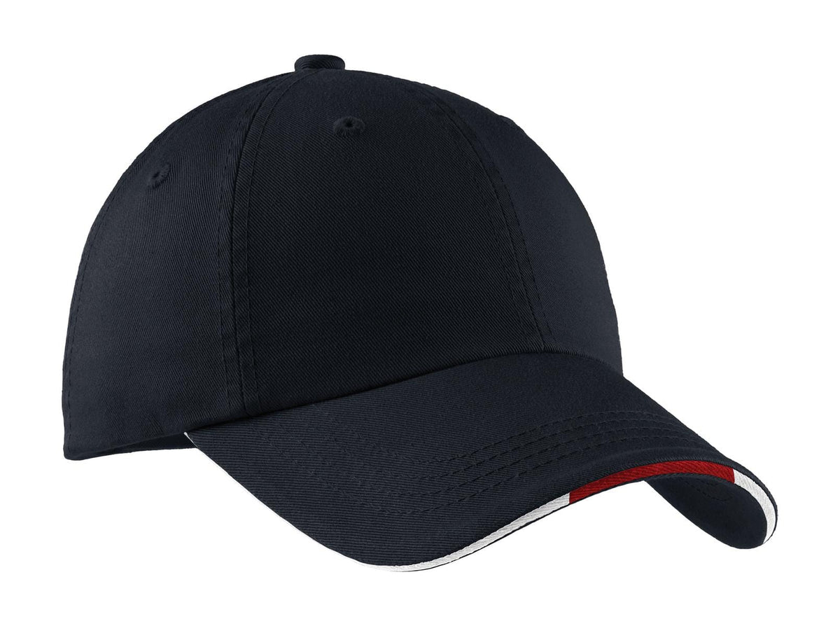 Port Authority Headwear Port Authority Sandwich Bill Cap with Striped Closure. C830